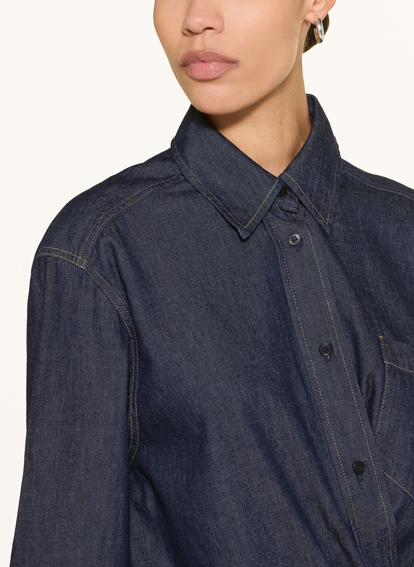 AGOLDE Jeansbluse KAELIN: DUNKELBLAU