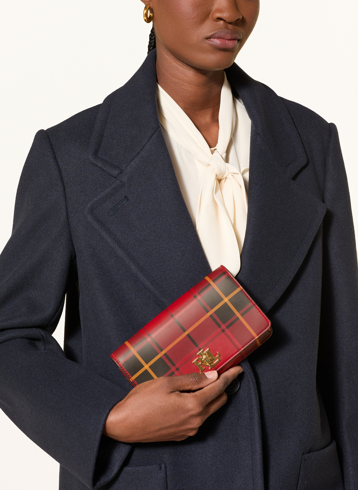 LAUREN RALPH LAUREN Clutch: ROT / ORANGE / SCHWARZ