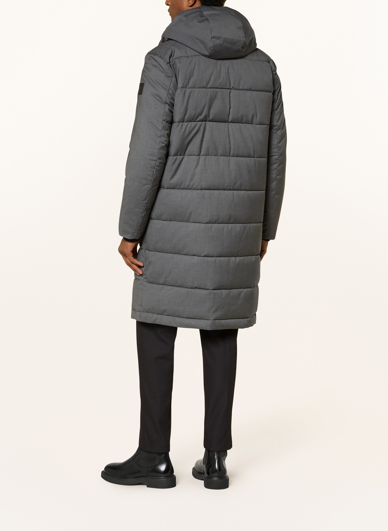 STRELLSON Steppmantel mit Blende: GRAU