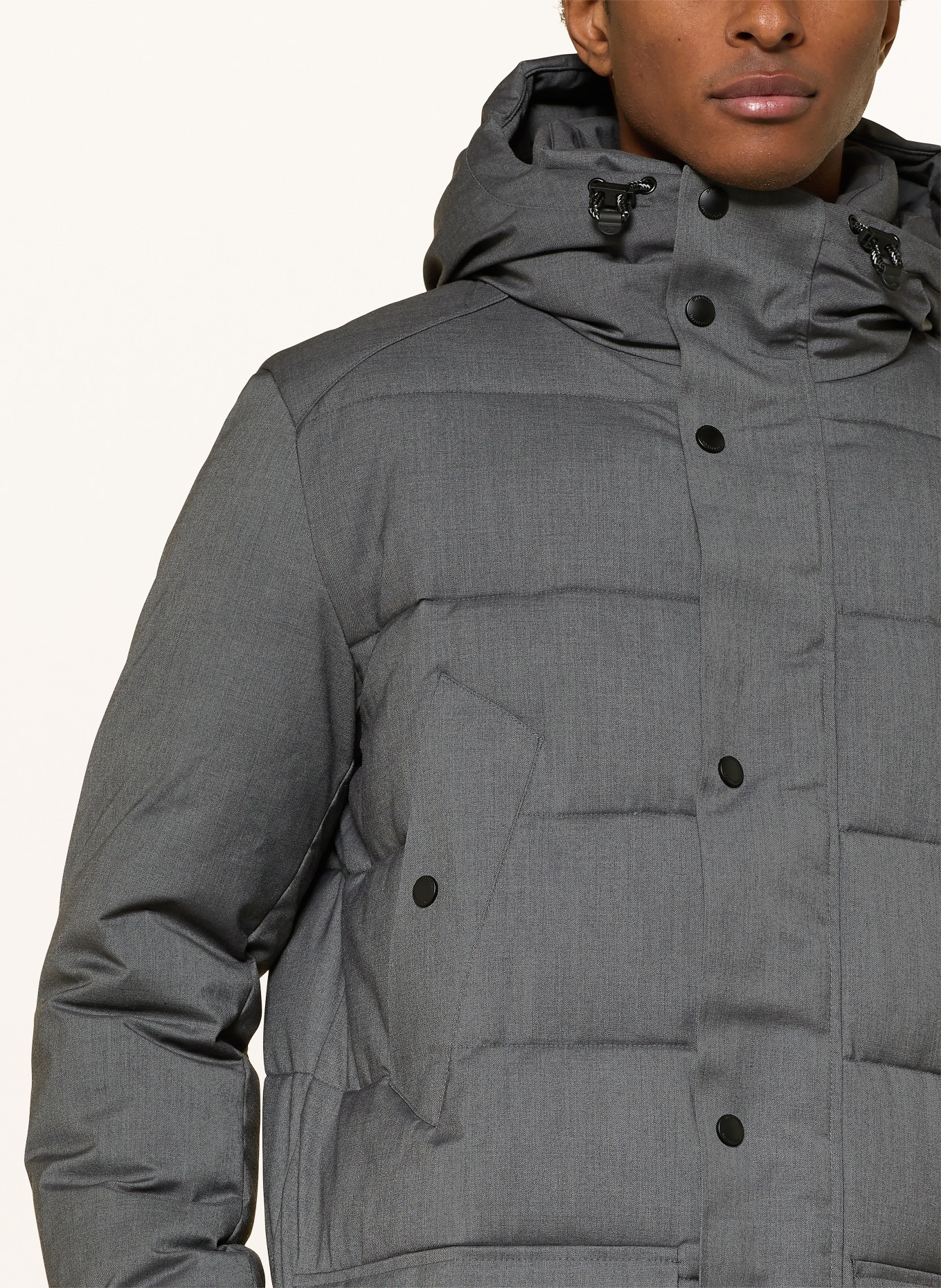 STRELLSON Steppmantel mit Blende: GRAU