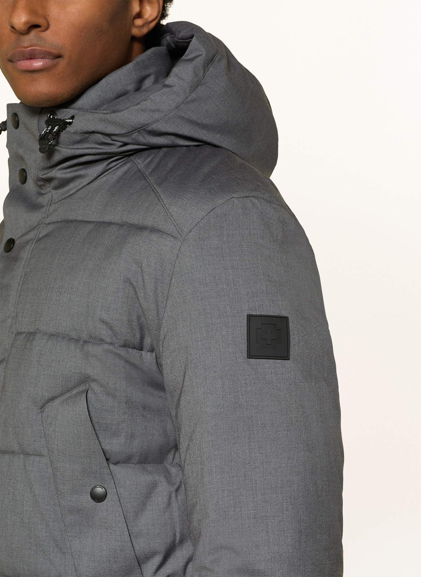 STRELLSON Steppmantel mit Blende: GRAU