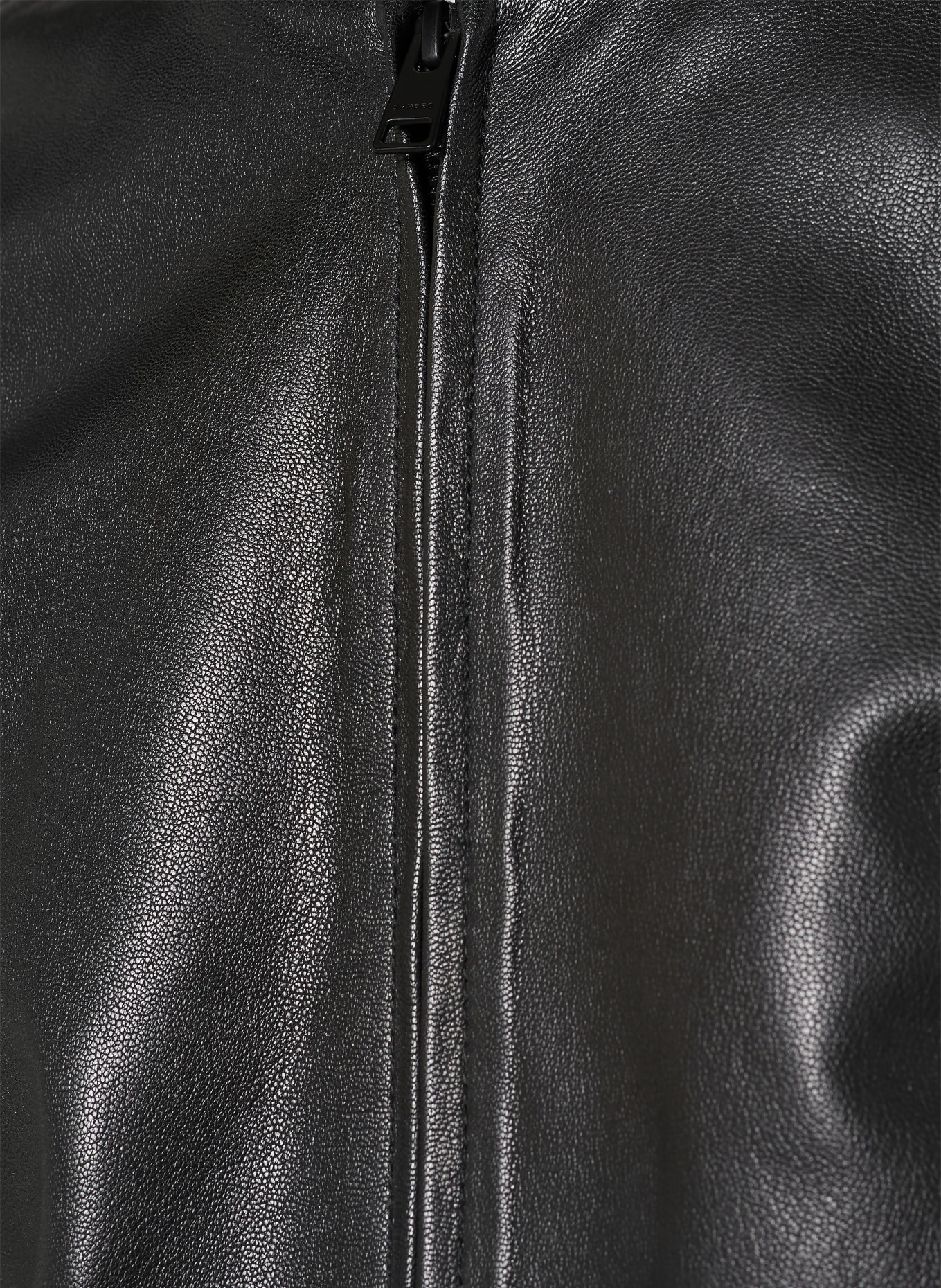 SANDRO Lederblouson: SCHWARZ