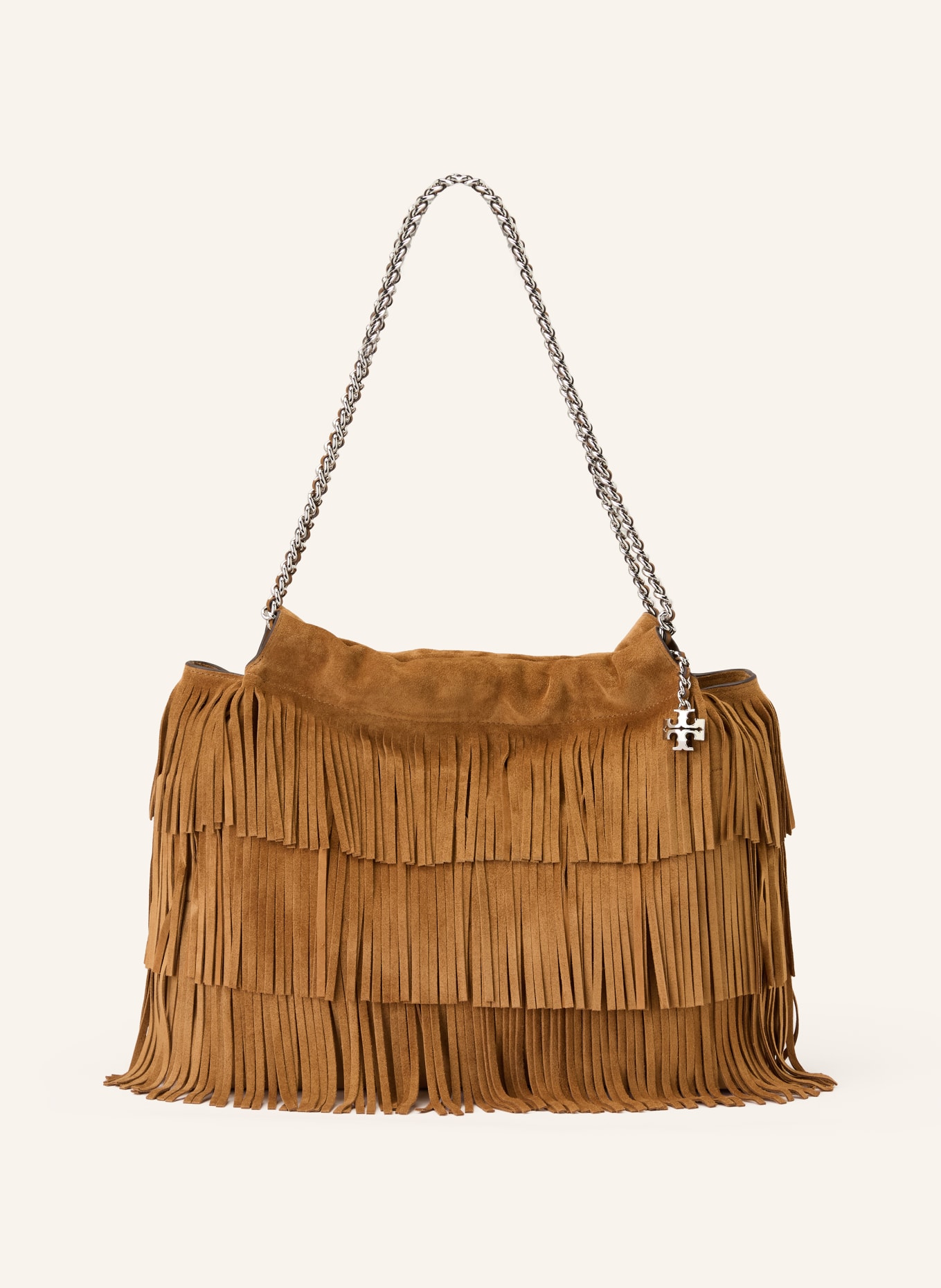 TORY BURCH Schultertasche FLEMING: COGNAC