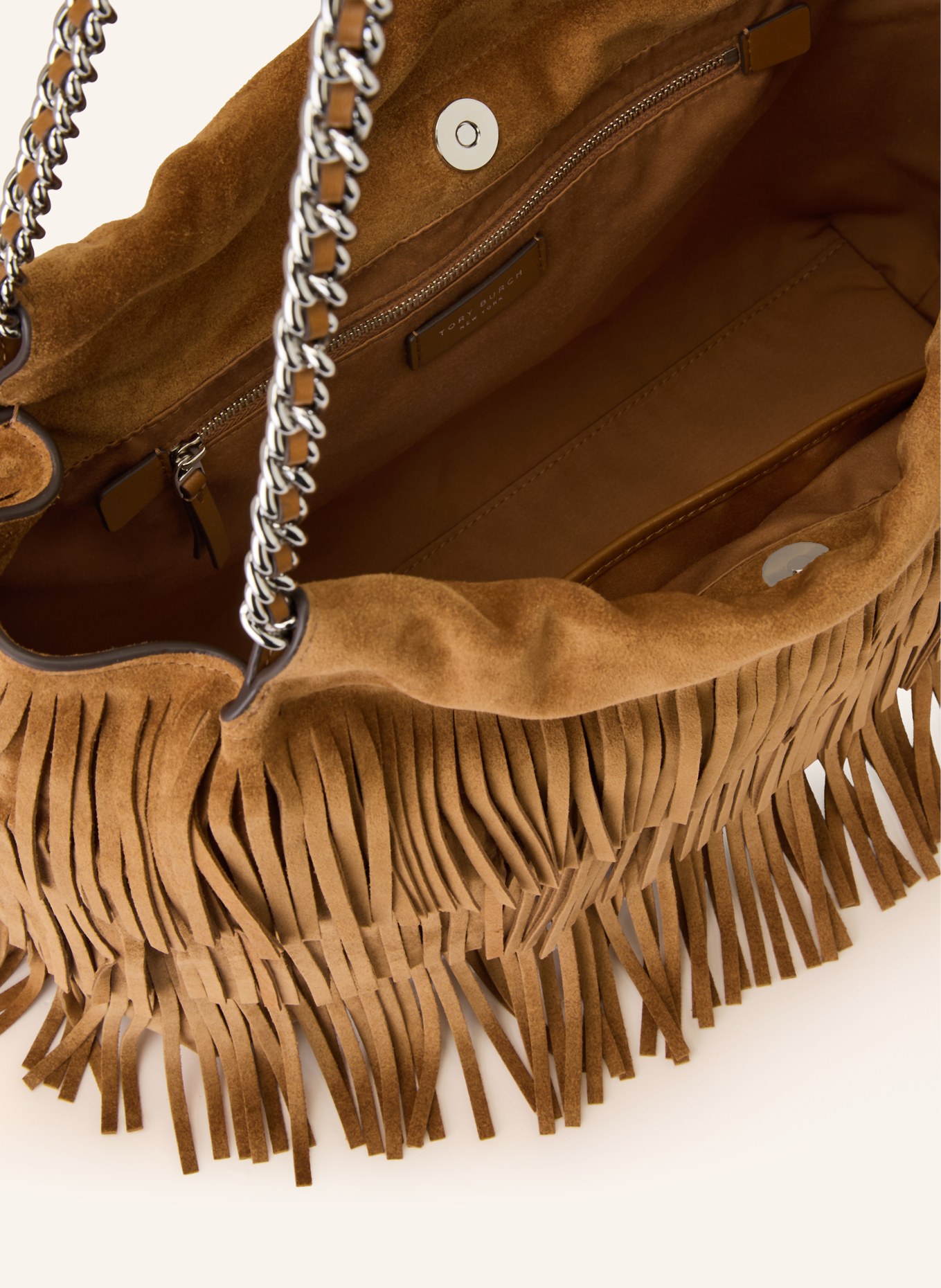 TORY BURCH Schultertasche FLEMING: COGNAC