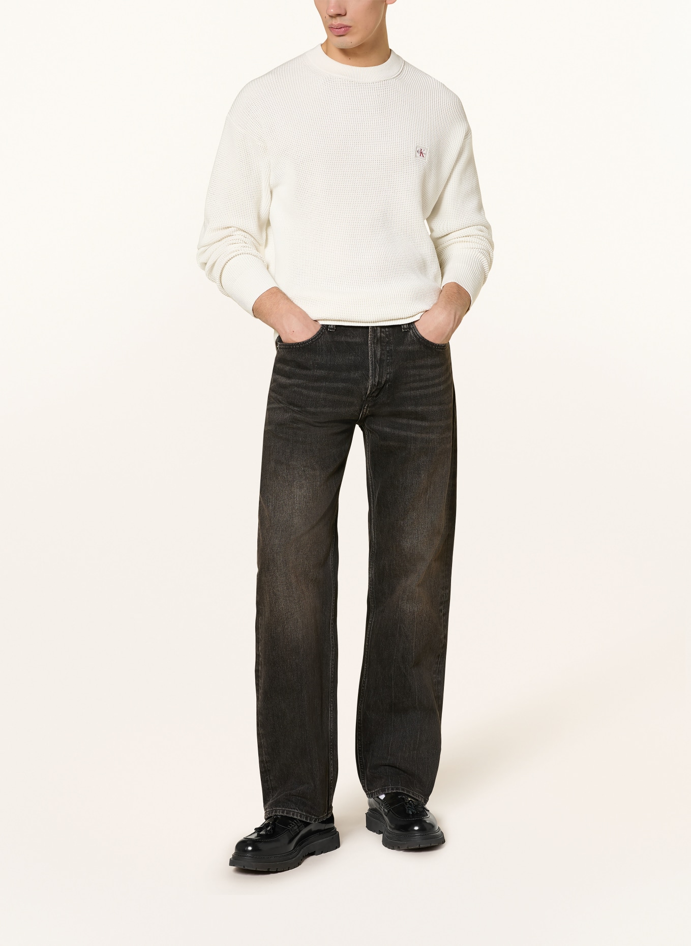 Calvin Klein Jeans Pullover: WEISS