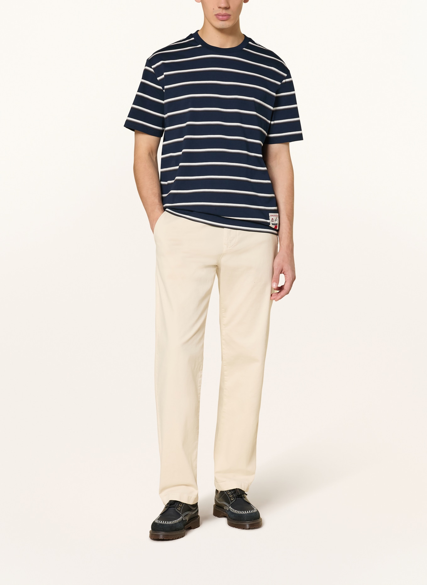 TOMMY JEANS T-Shirt: DUNKELBLAU / WEISS