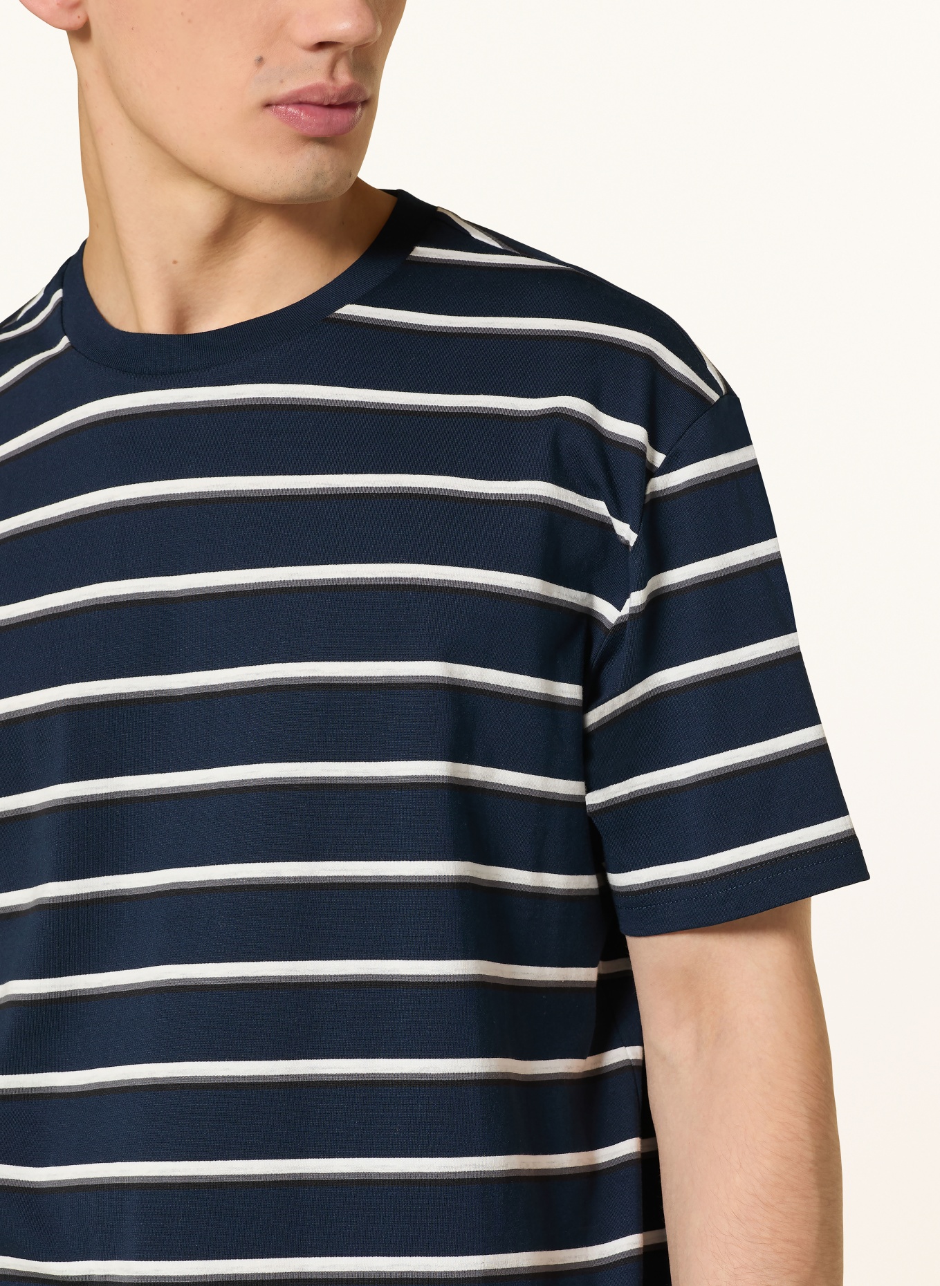 TOMMY JEANS T-Shirt: DUNKELBLAU / WEISS