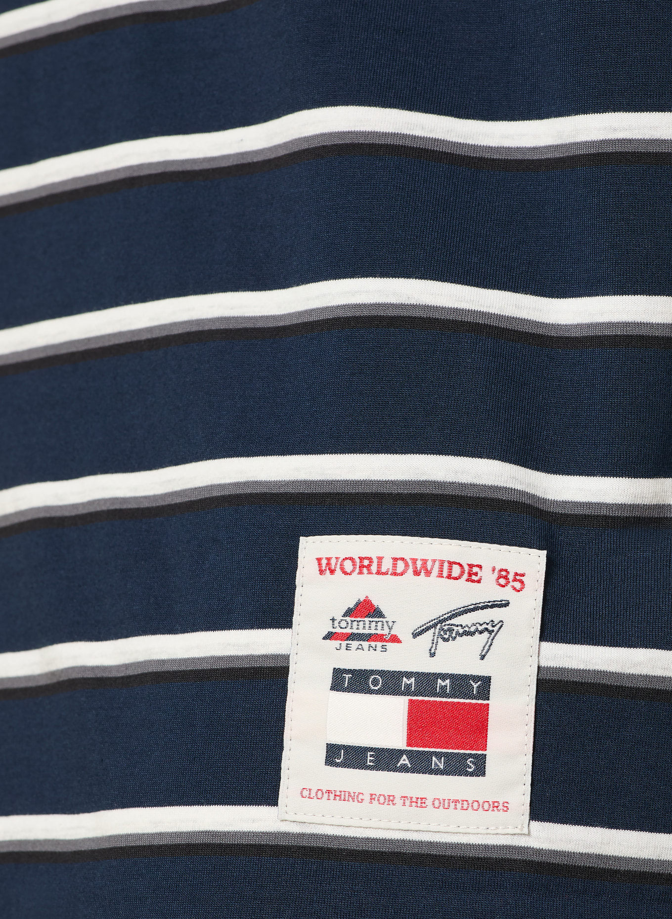 TOMMY JEANS T-Shirt: DUNKELBLAU / WEISS