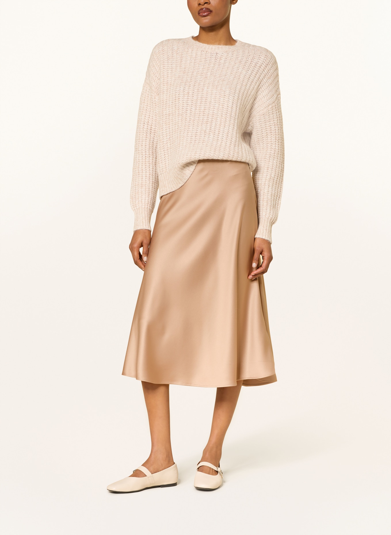 Juvia Satin skirt FLEUR: BEIGE