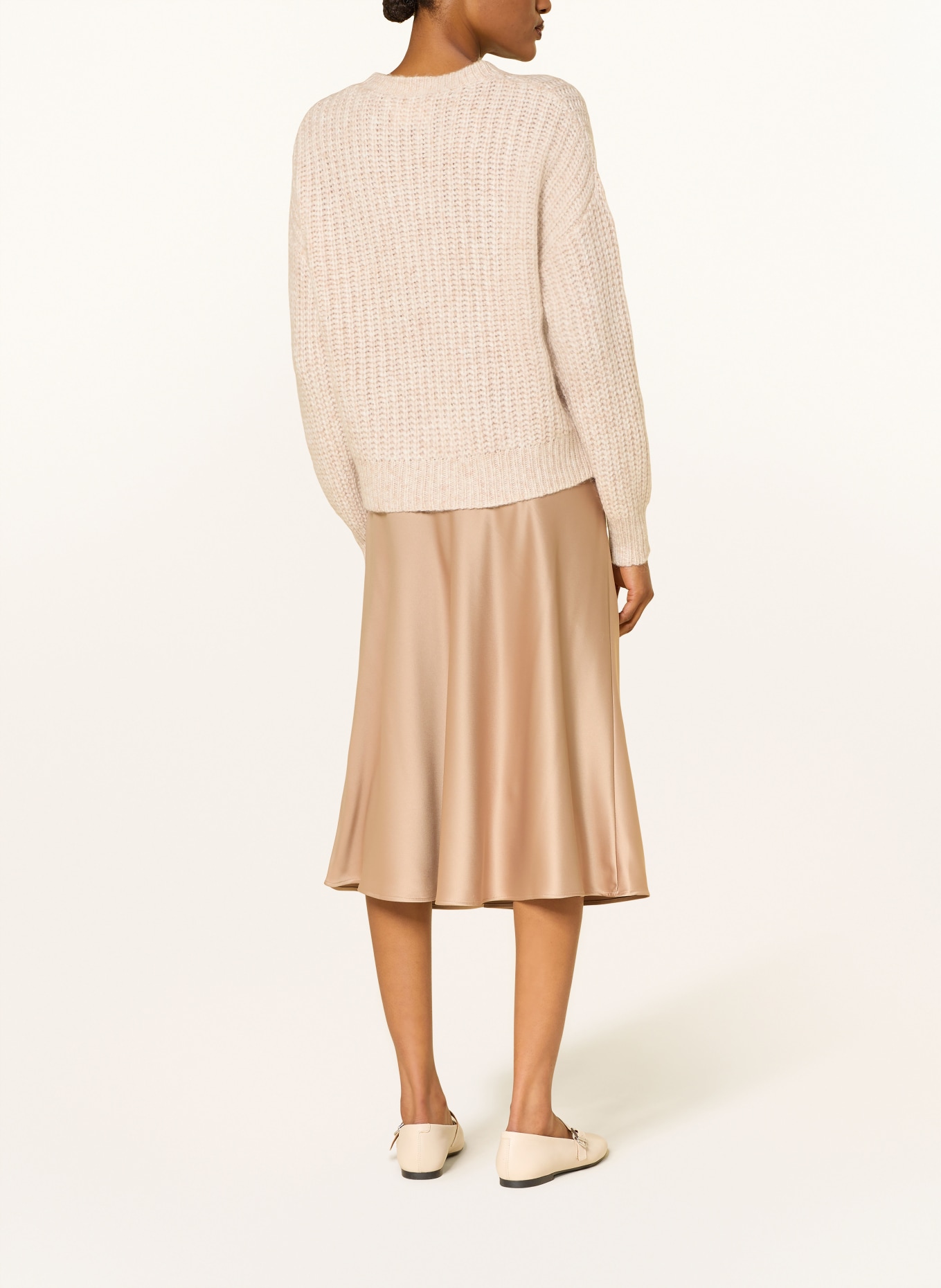 Juvia Satin skirt FLEUR: BEIGE