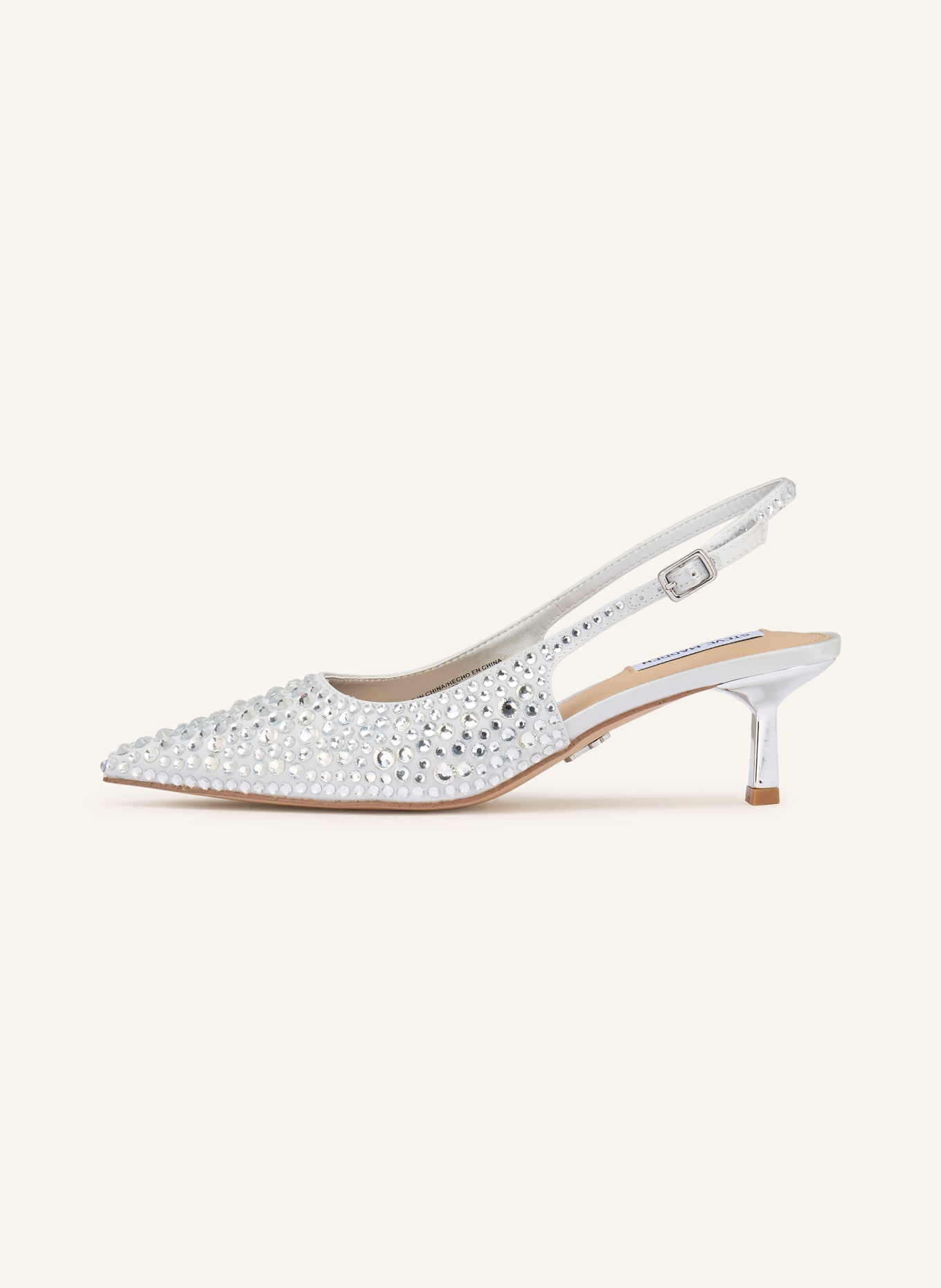 STEVE MADDEN Slingpumps KORRA mit Schmucksteinen: SILBER