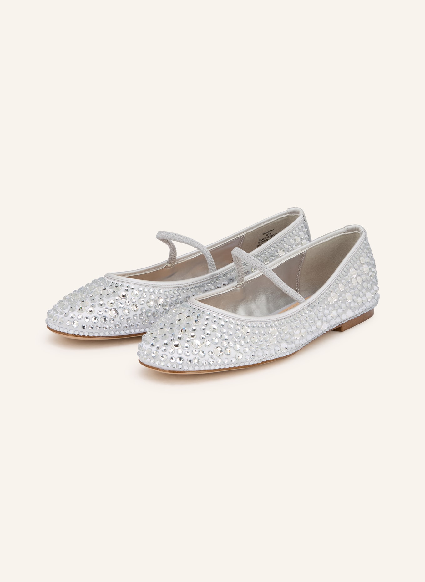 STEVE MADDEN Mary-Jane-Ballerinas MAJORCA mit Schmucksteinen: SILBER