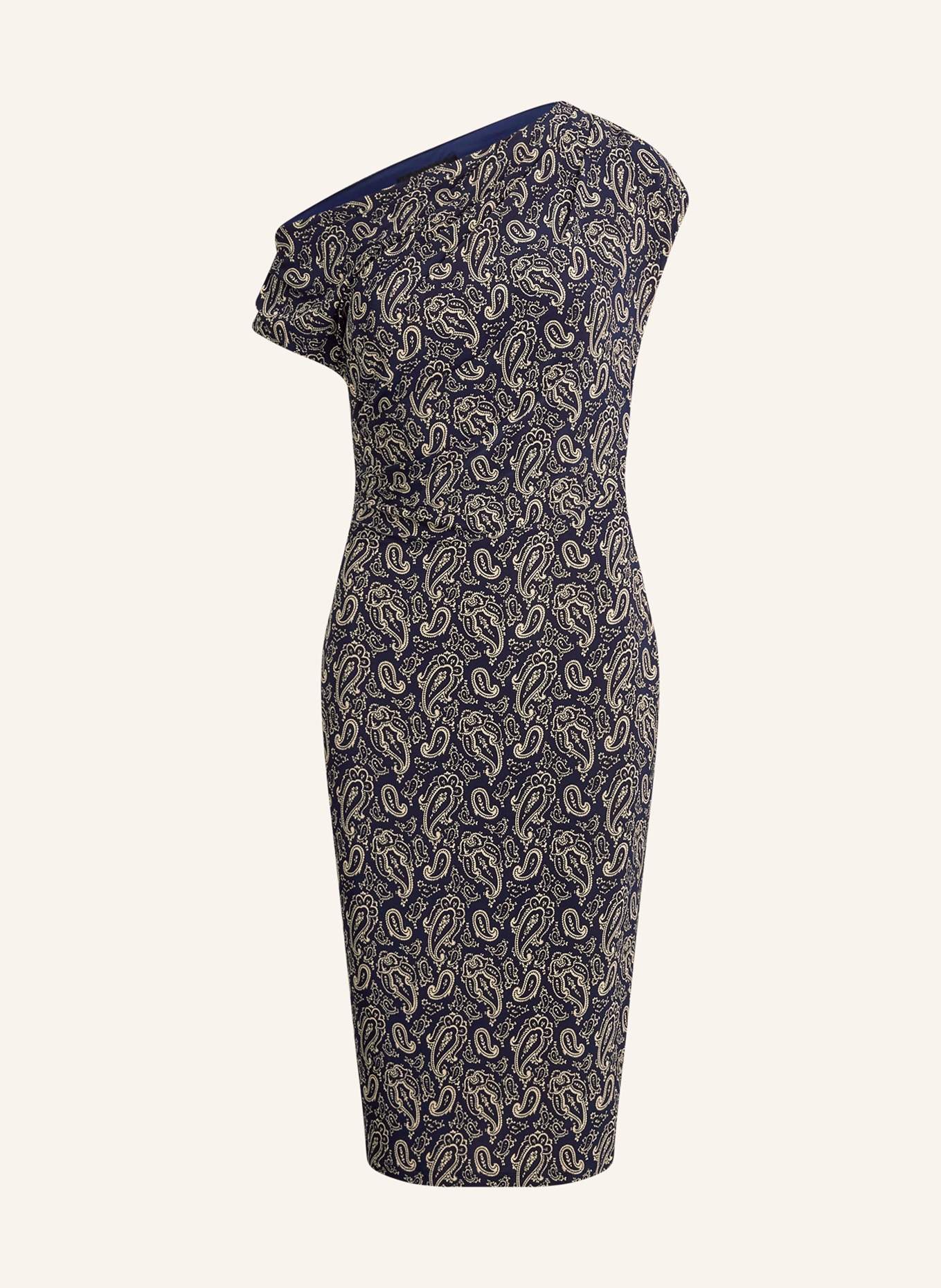LAUREN RALPH LAUREN Jerseykleid: DUNKELBLAU / CREME