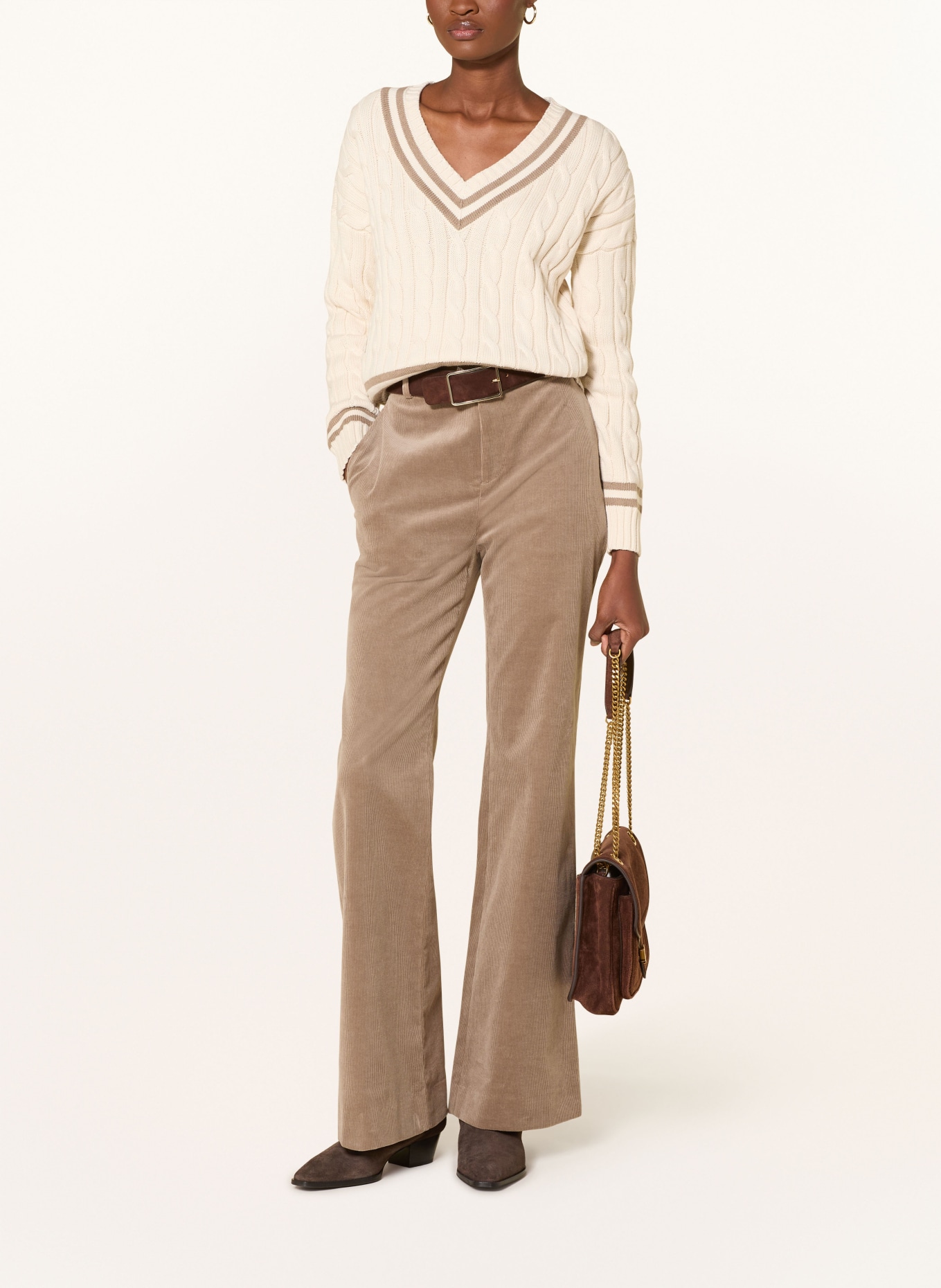 LAUREN RALPH LAUREN Cordhose: TAUPE