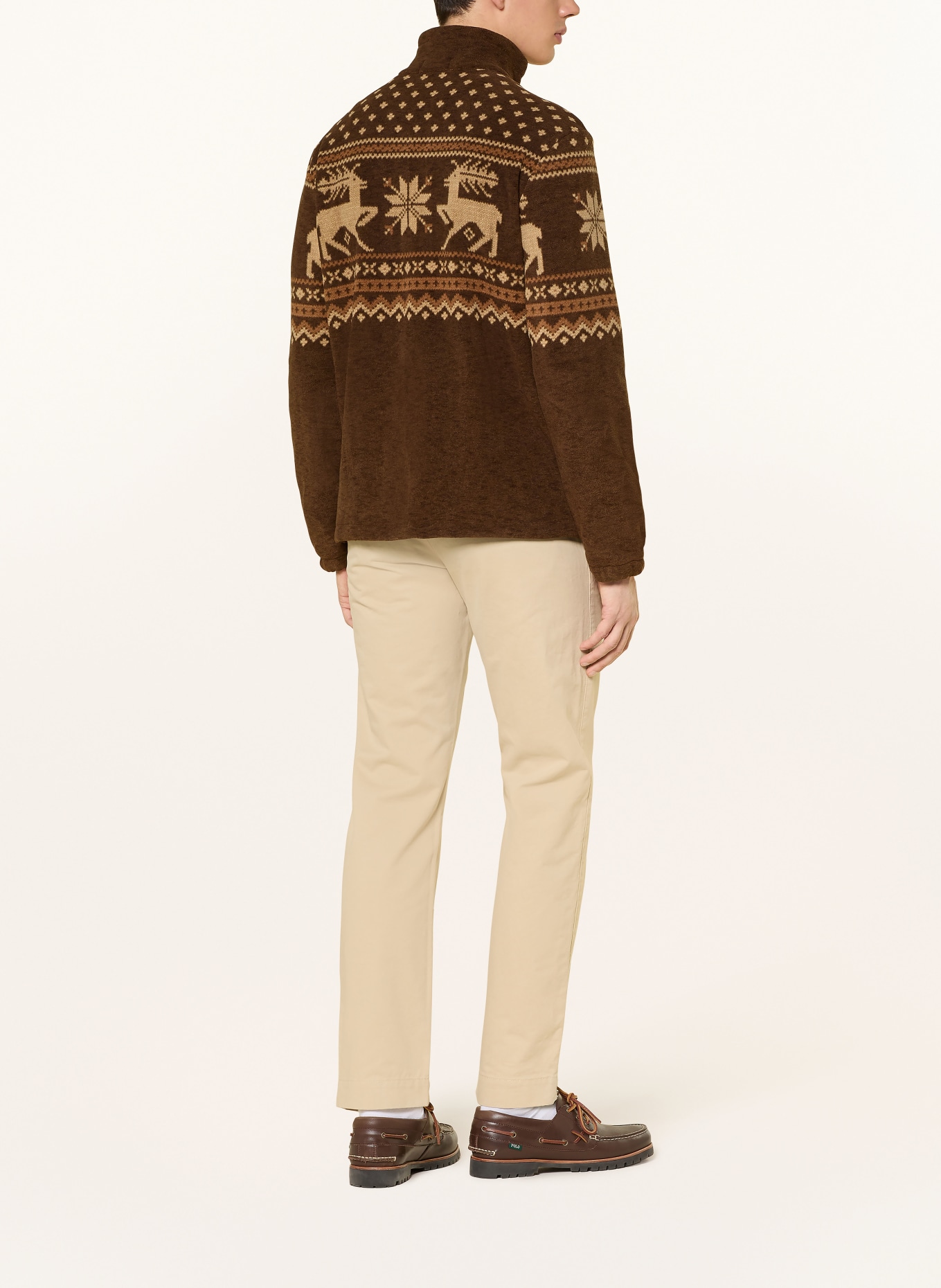 POLO RALPH LAUREN Fleece-Troyer: BRAUN / HELLBRAUN