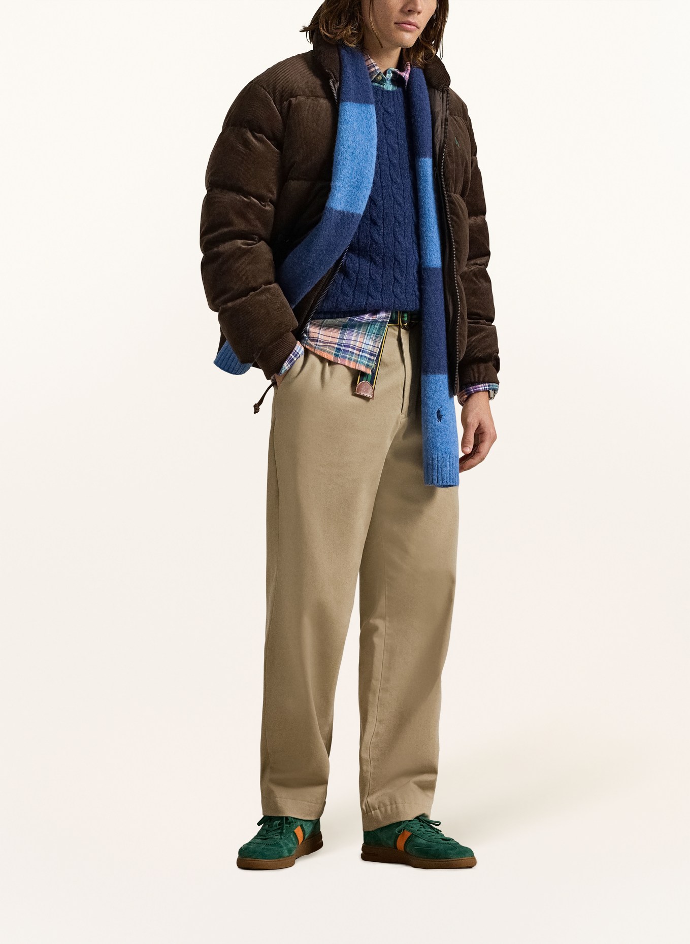 POLO RALPH LAUREN Daunenjacke GORHAM aus Cord: DUNKELBRAUN