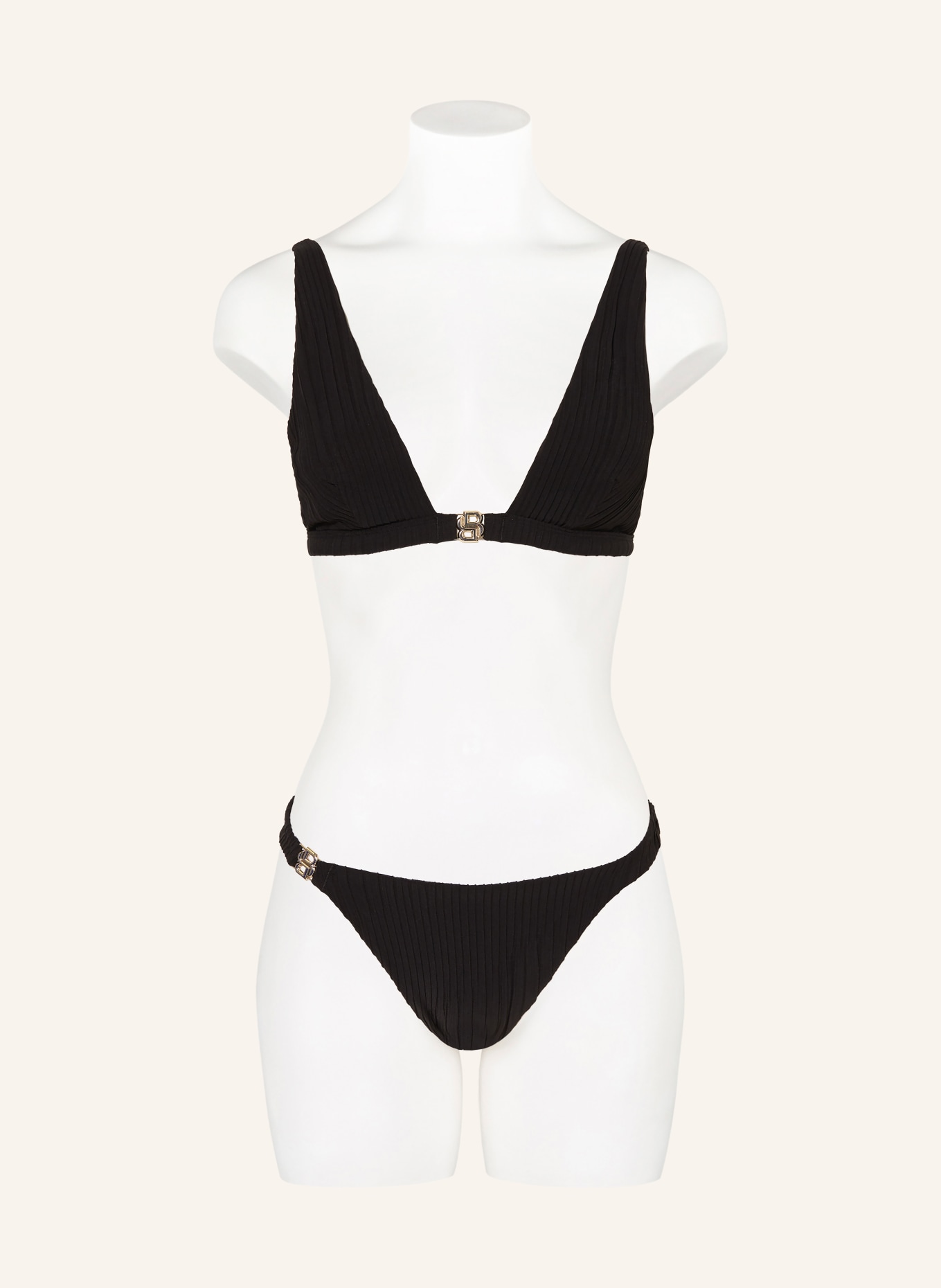 BOSS Bralette bikini top DOUBLE B: CZARNY
