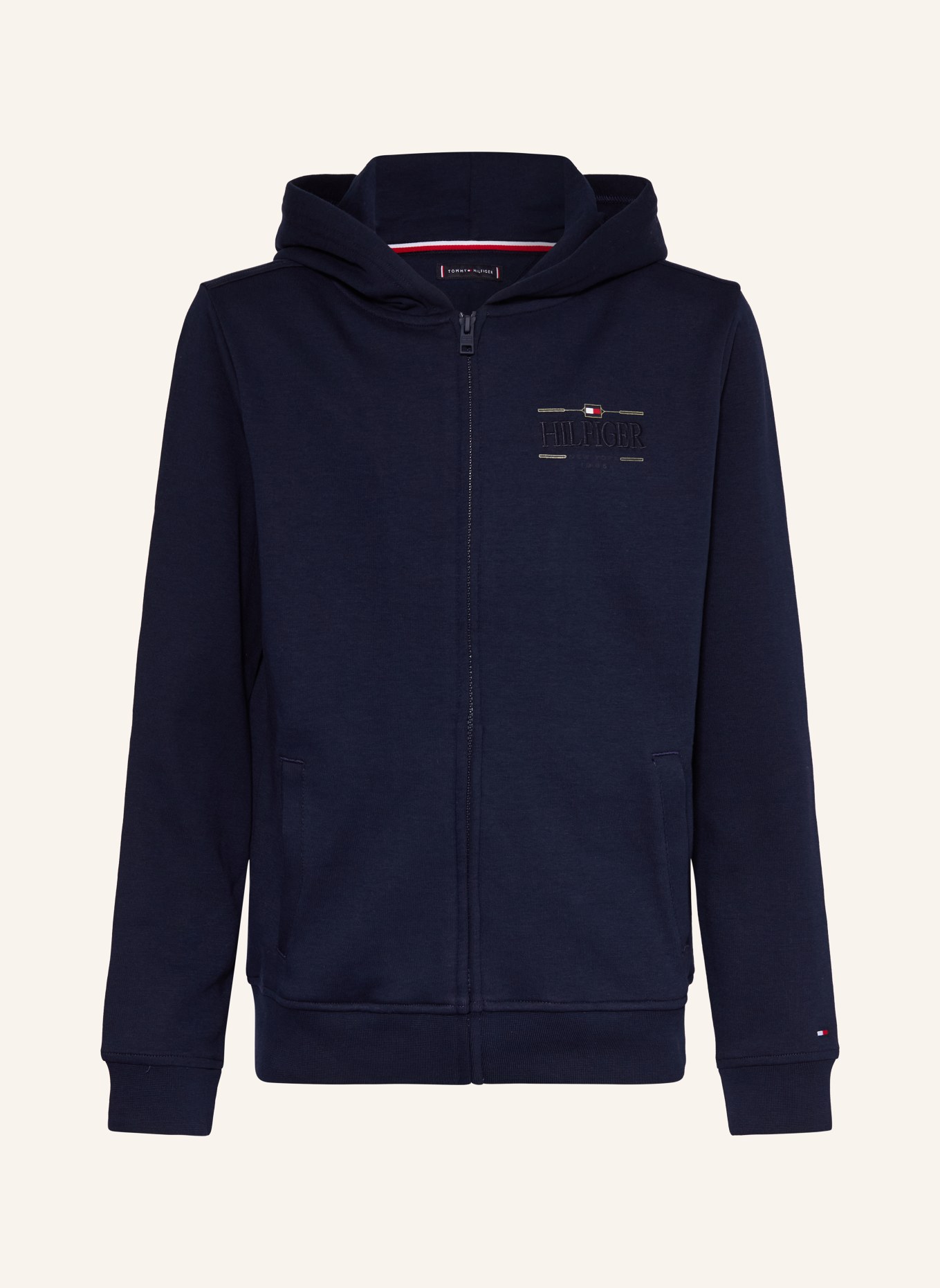 TOMMY HILFIGER Sweatjacke: DUNKELBLAU