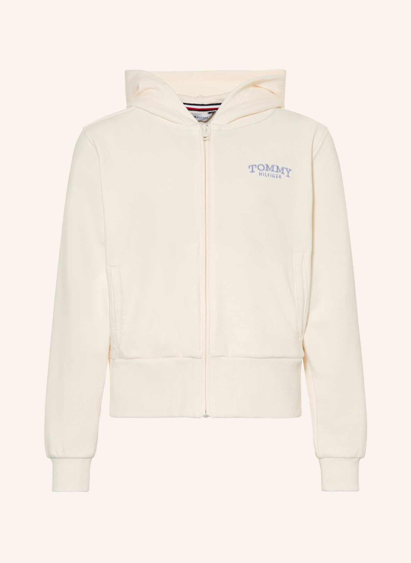 TOMMY HILFIGER Sweatjacke: ECRU