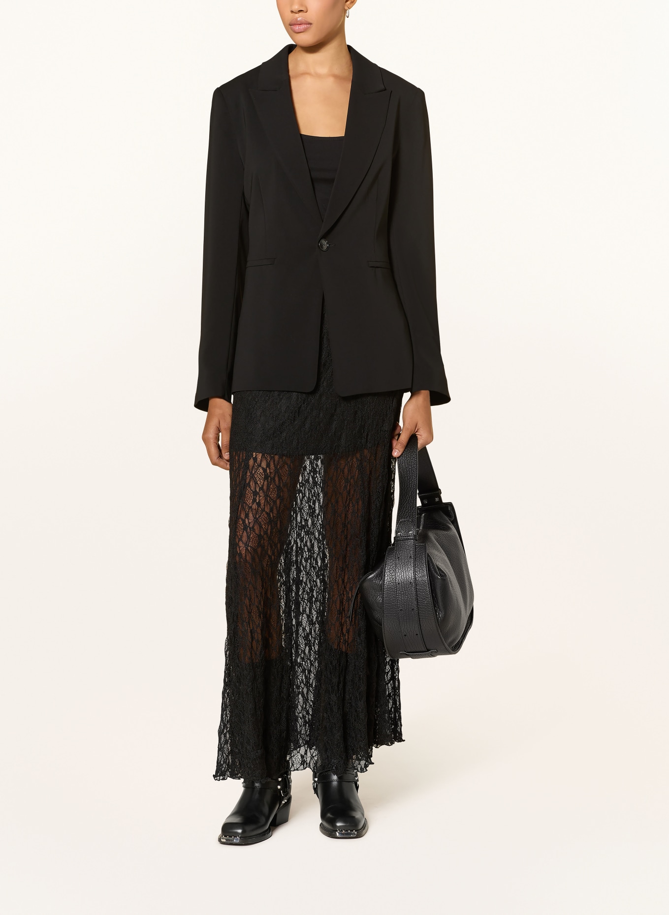 NEO NOIR Spitzenrock MARIYA: SCHWARZ