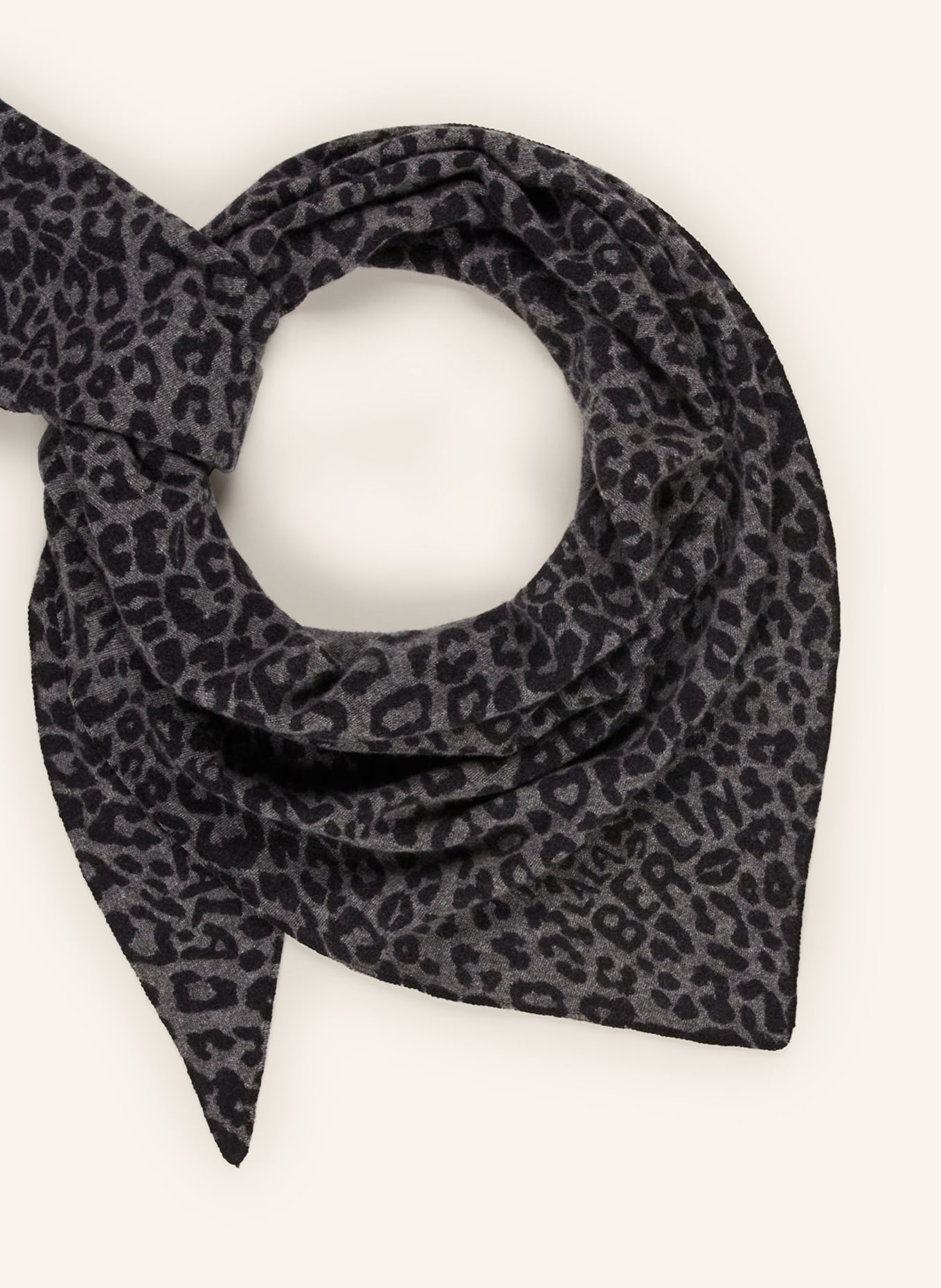 Lala Berlin trojúhelníkový šátek: ŠEDÁ / TMAVĚ ŠEDÁ