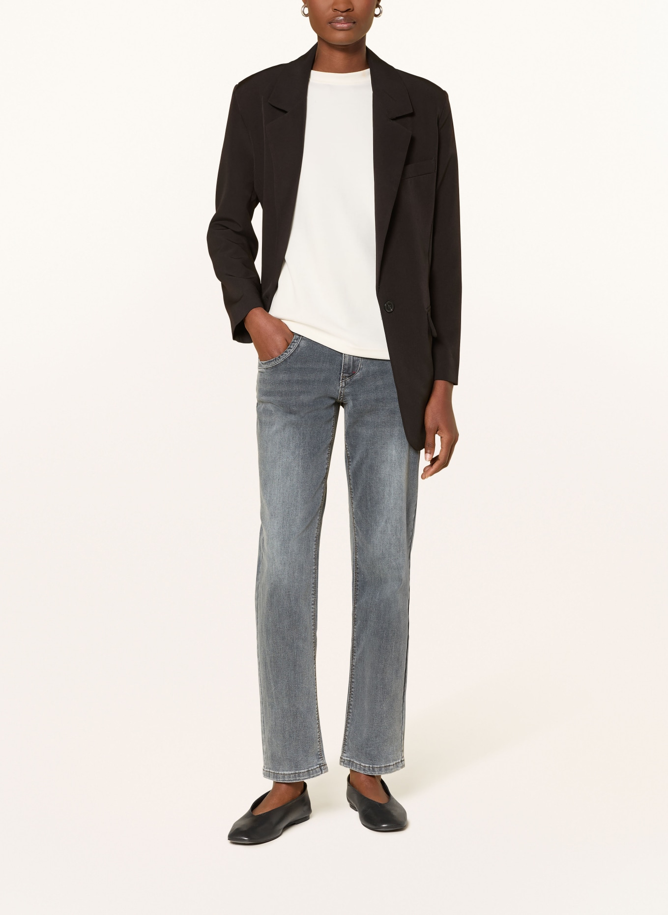 Buena Vista Straight Jeans ANNA: 8970 anthracite denim