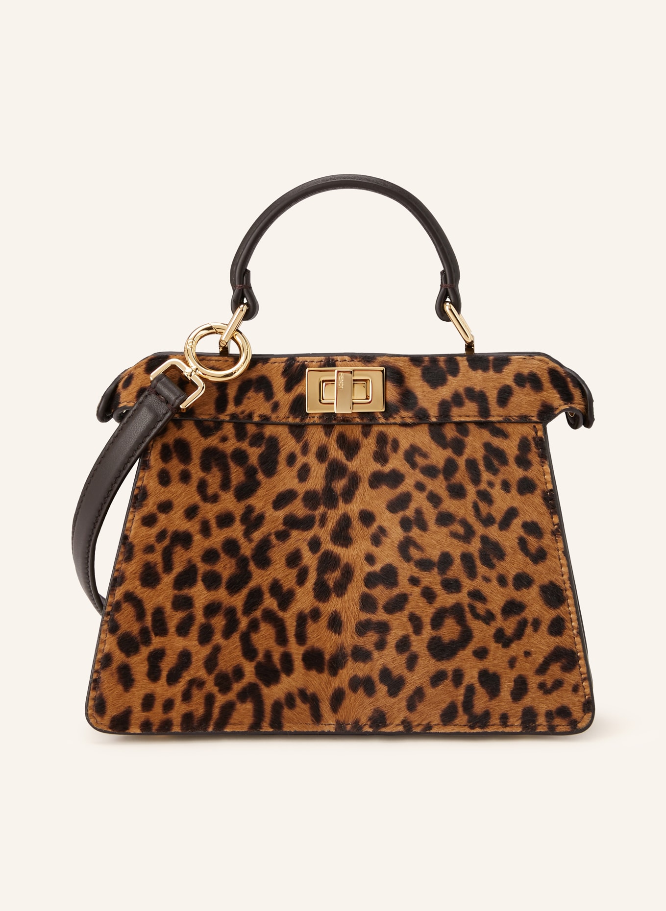 FENDI Torebka PEEKABOO ISEEU: KONIAKOWY / CIEMNOBRĄZOWY