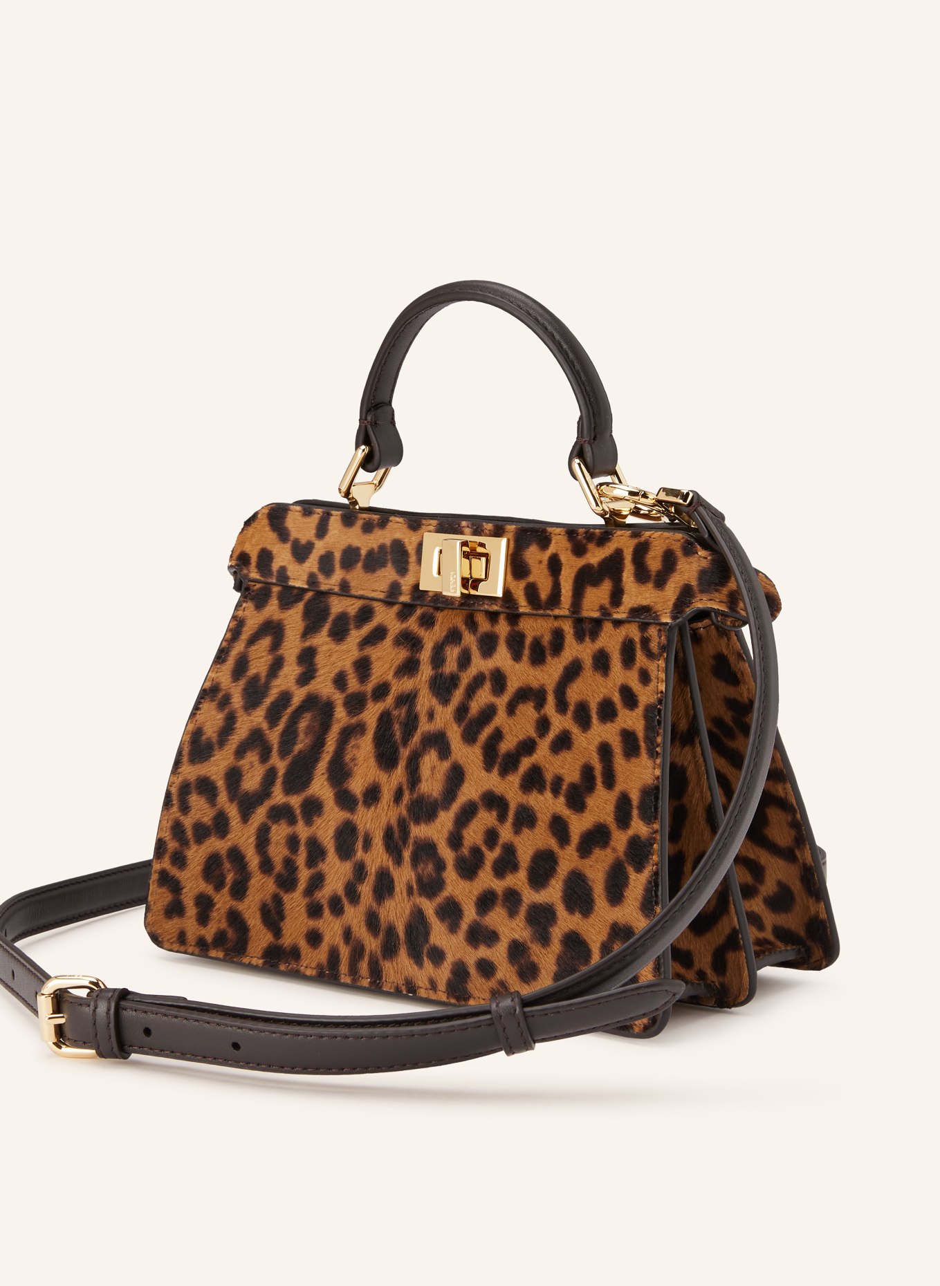 FENDI Torebka PEEKABOO ISEEU: KONIAKOWY / CIEMNOBRĄZOWY