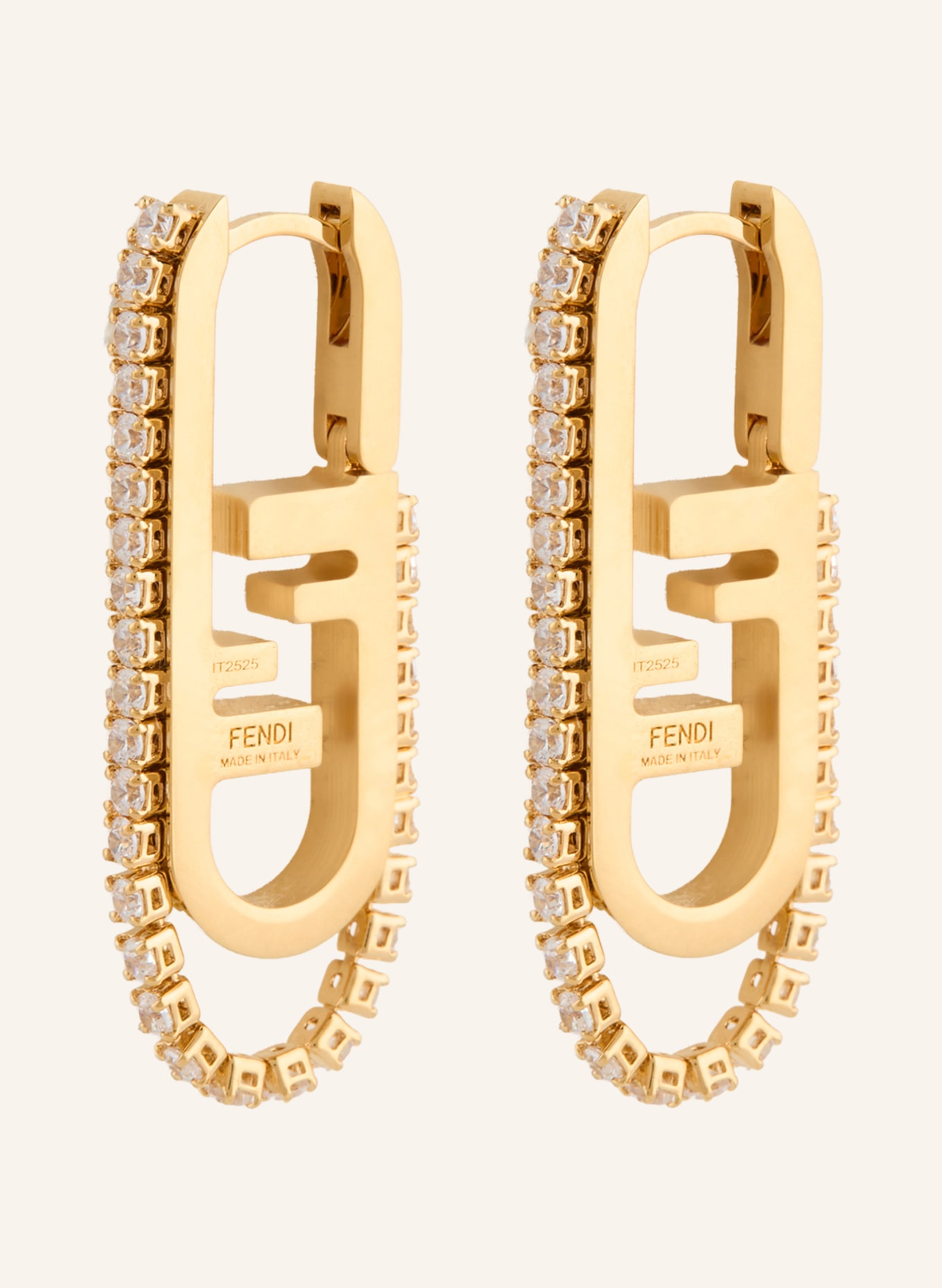 FENDI O'LOCK earrings: GOLD / WHITE