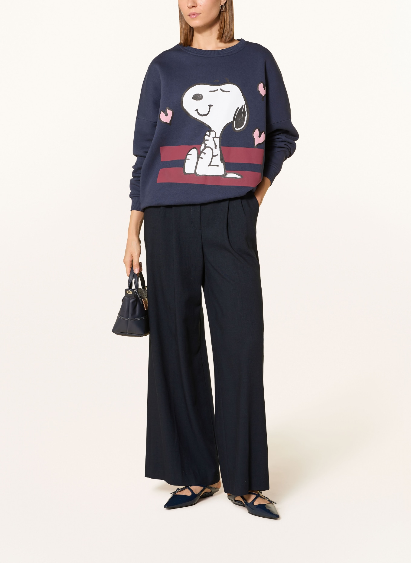 CODELLO Sweatshirt: DUNKELBLAU / DUNKELROT / WEISS