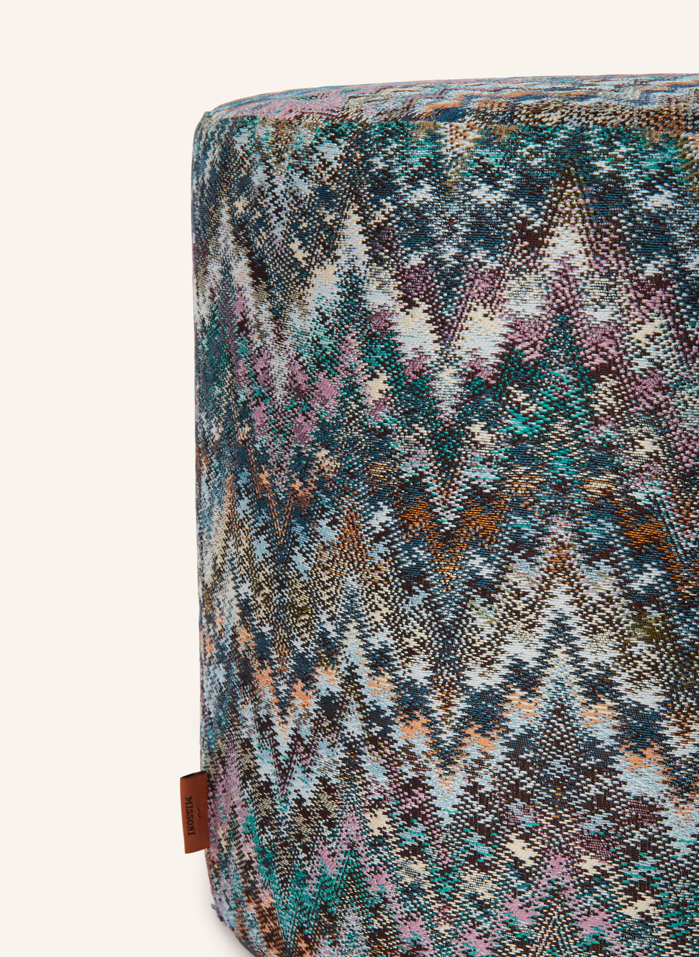 MISSONI Home Puf PARROT: TURKUSOWY / RÓŻOWY / POMARAŃCZOWY