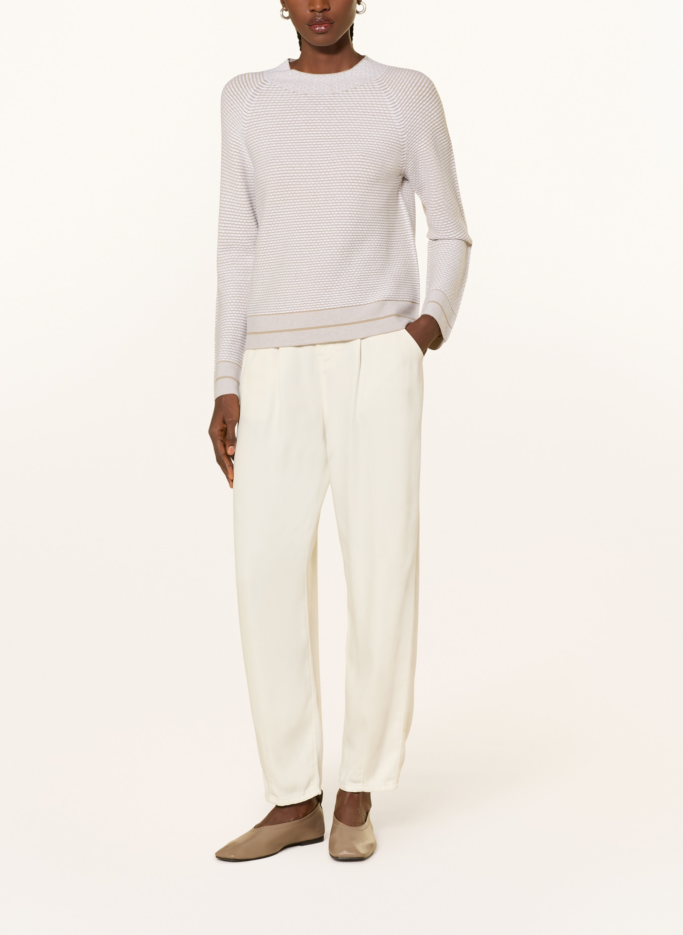 EMPORIO ARMANI Pullover: CREME / HELLGRÜN