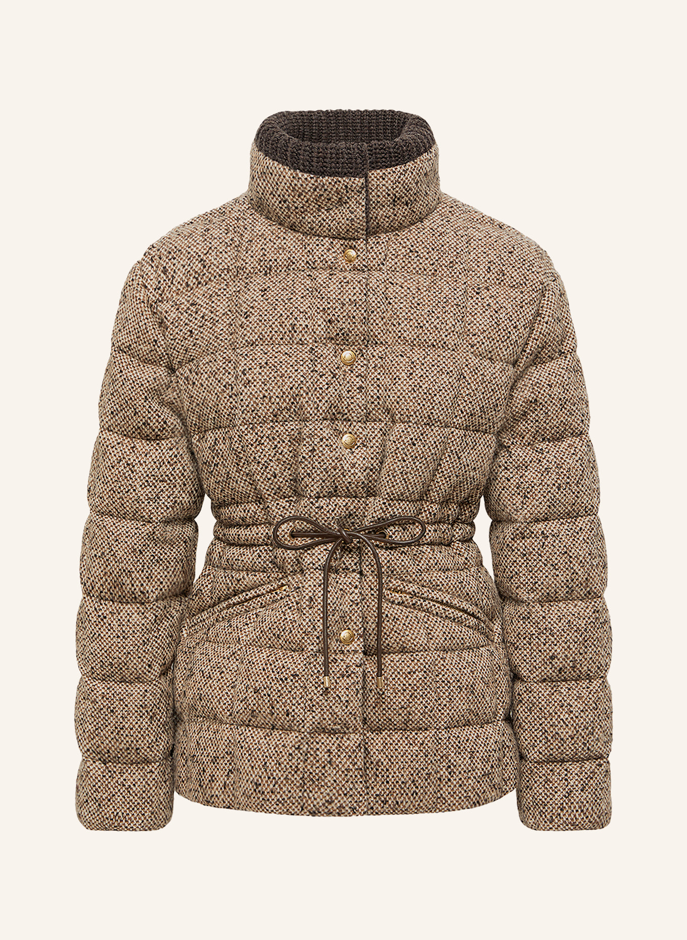 MONCLER Daunenjacke: BEIGE / BRAUN