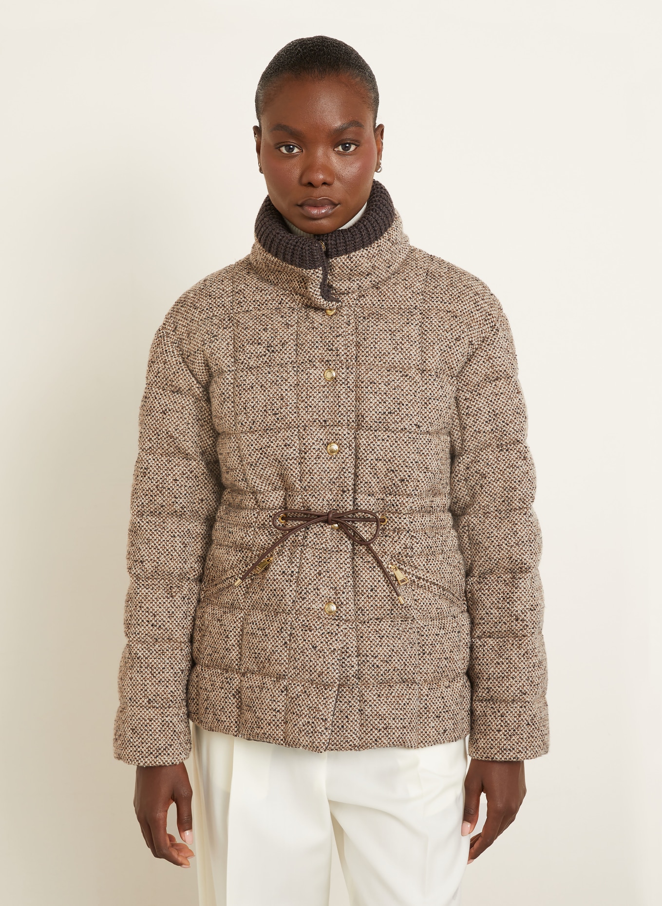 MONCLER Daunenjacke: BEIGE / BRAUN