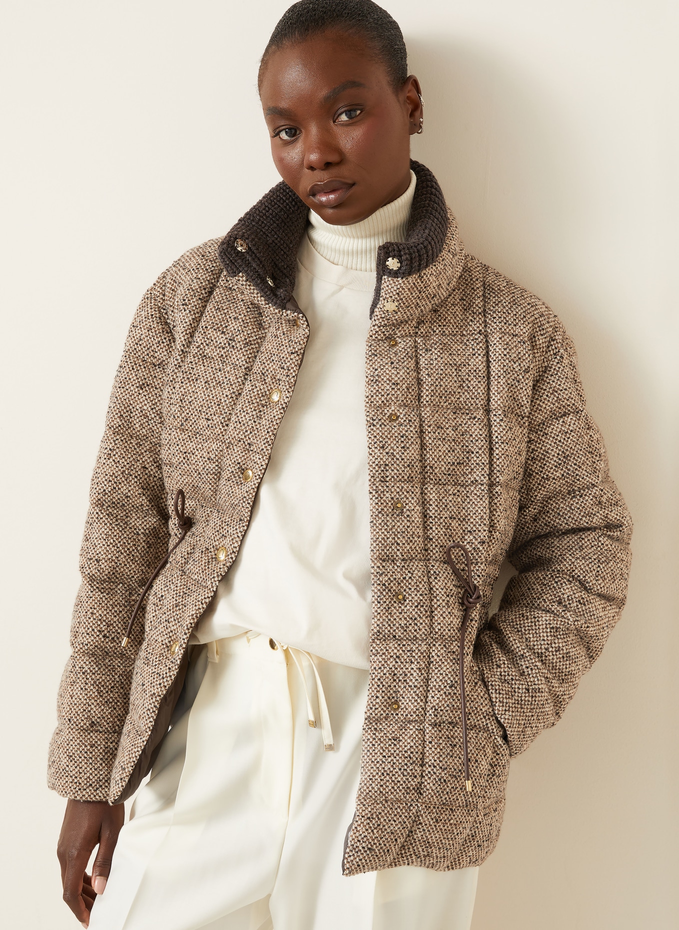 MONCLER Daunenjacke: BEIGE / BRAUN