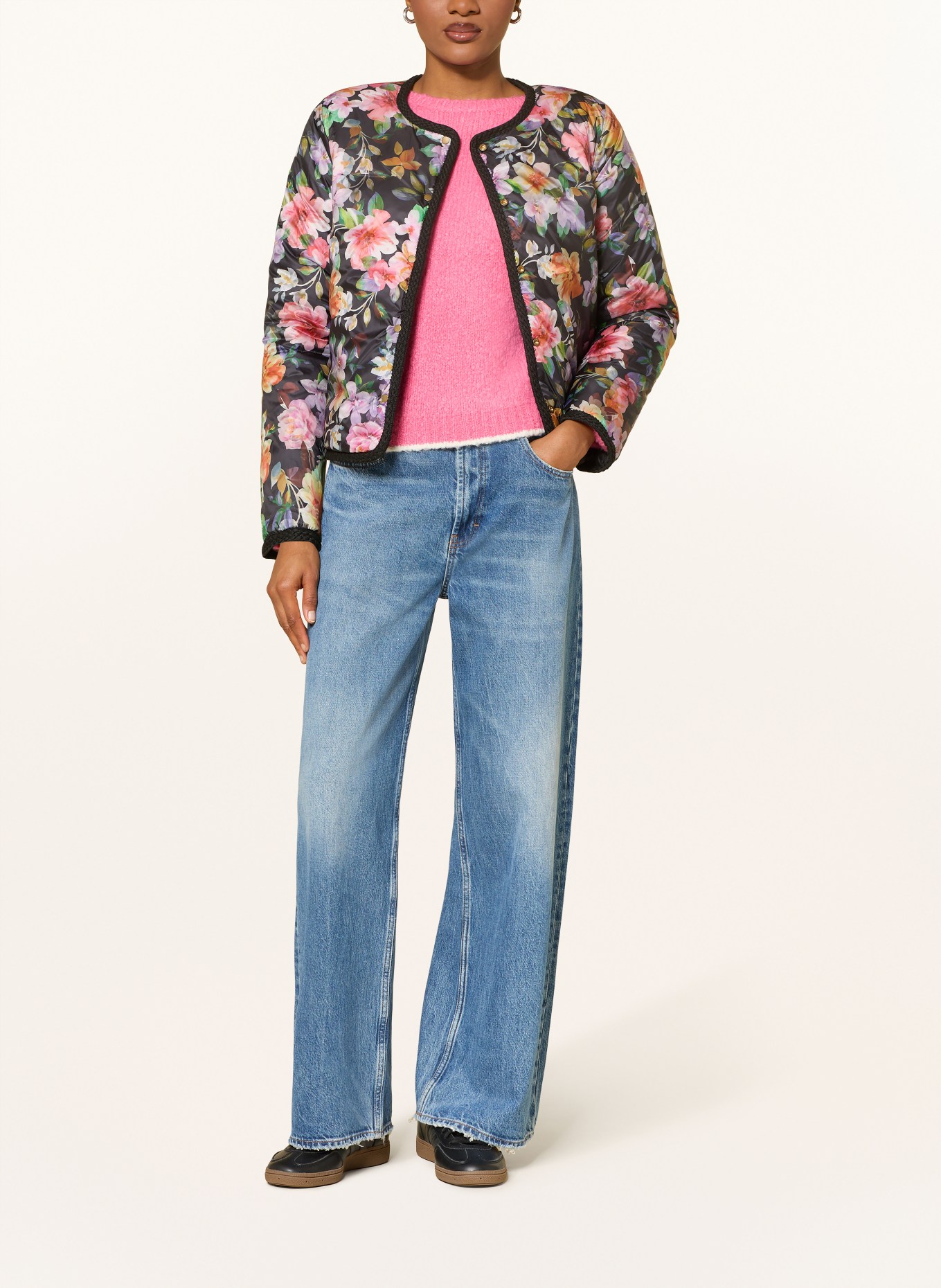 Princess GOES HOLLYWOOD Steppjacke zum Wenden: SCHWARZ / ROSA / ORANGE