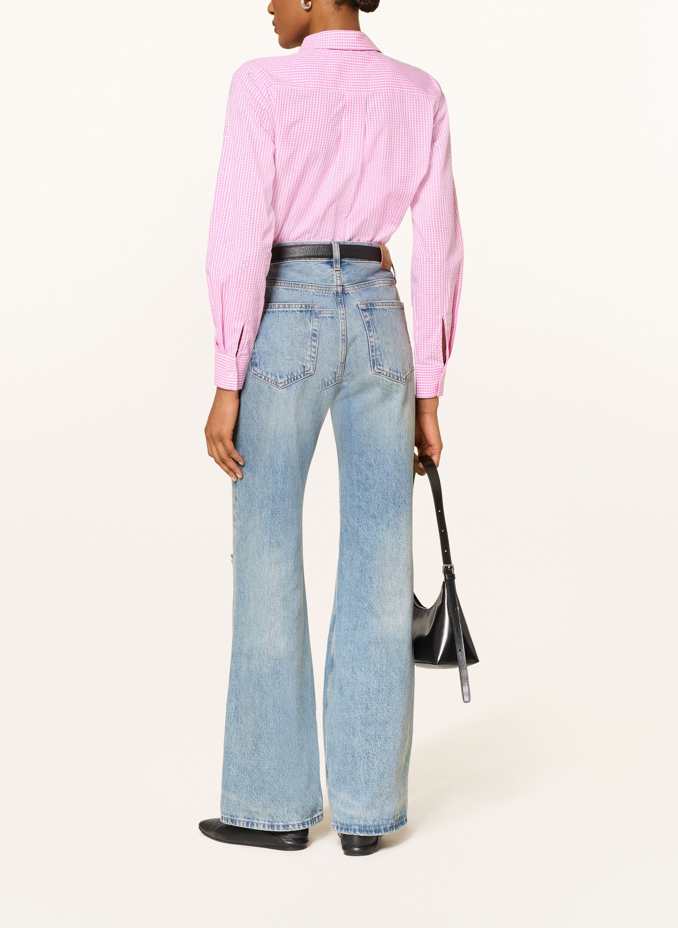 Princess GOES HOLLYWOOD Hemdbluse mit Schmucksteinen: ROSA / SILBER / WEISS