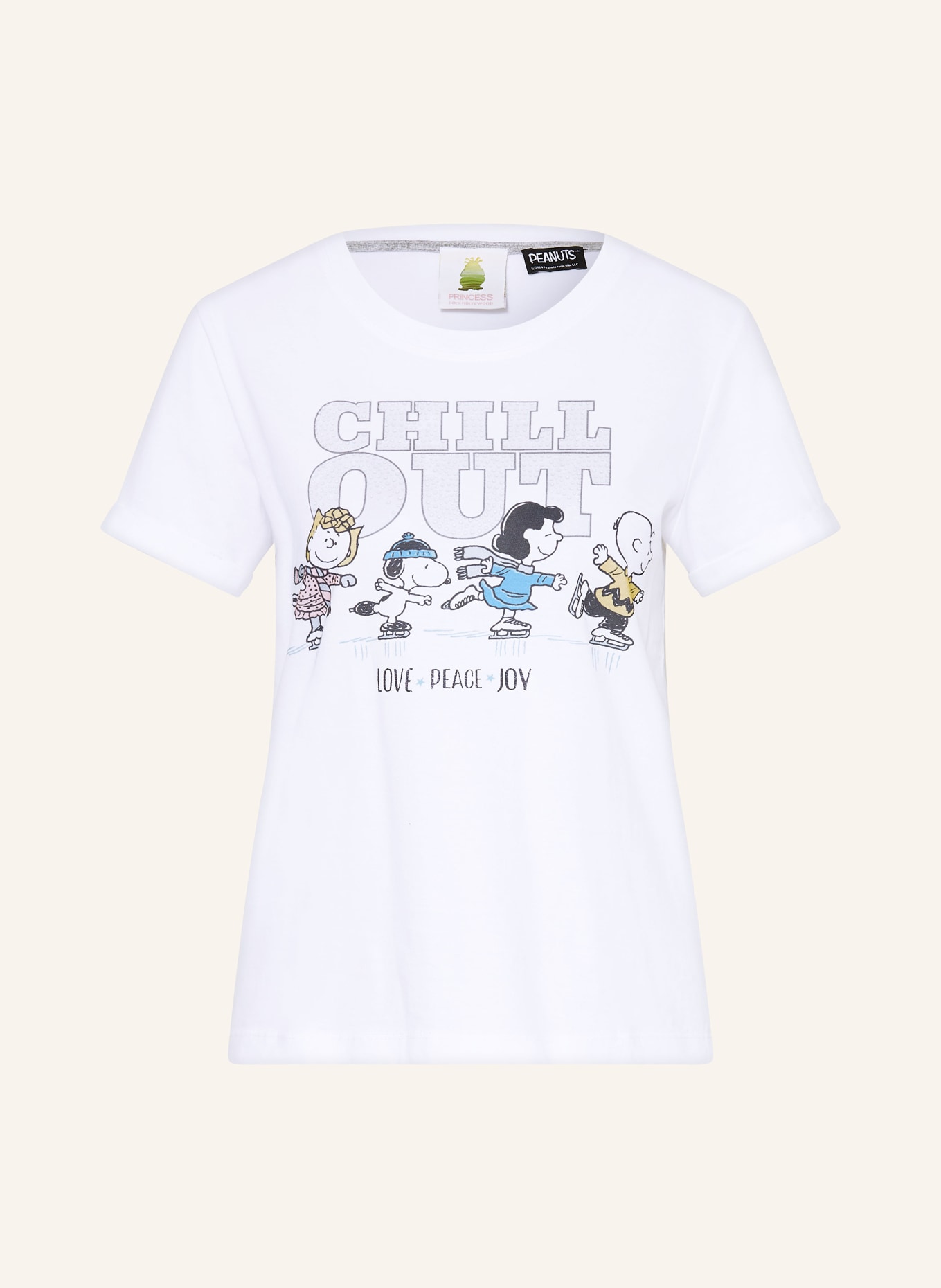 Princess GOES HOLLYWOOD T-Shirt mit Schmucksteinen: WEISS / BLAU / SCHWARZ