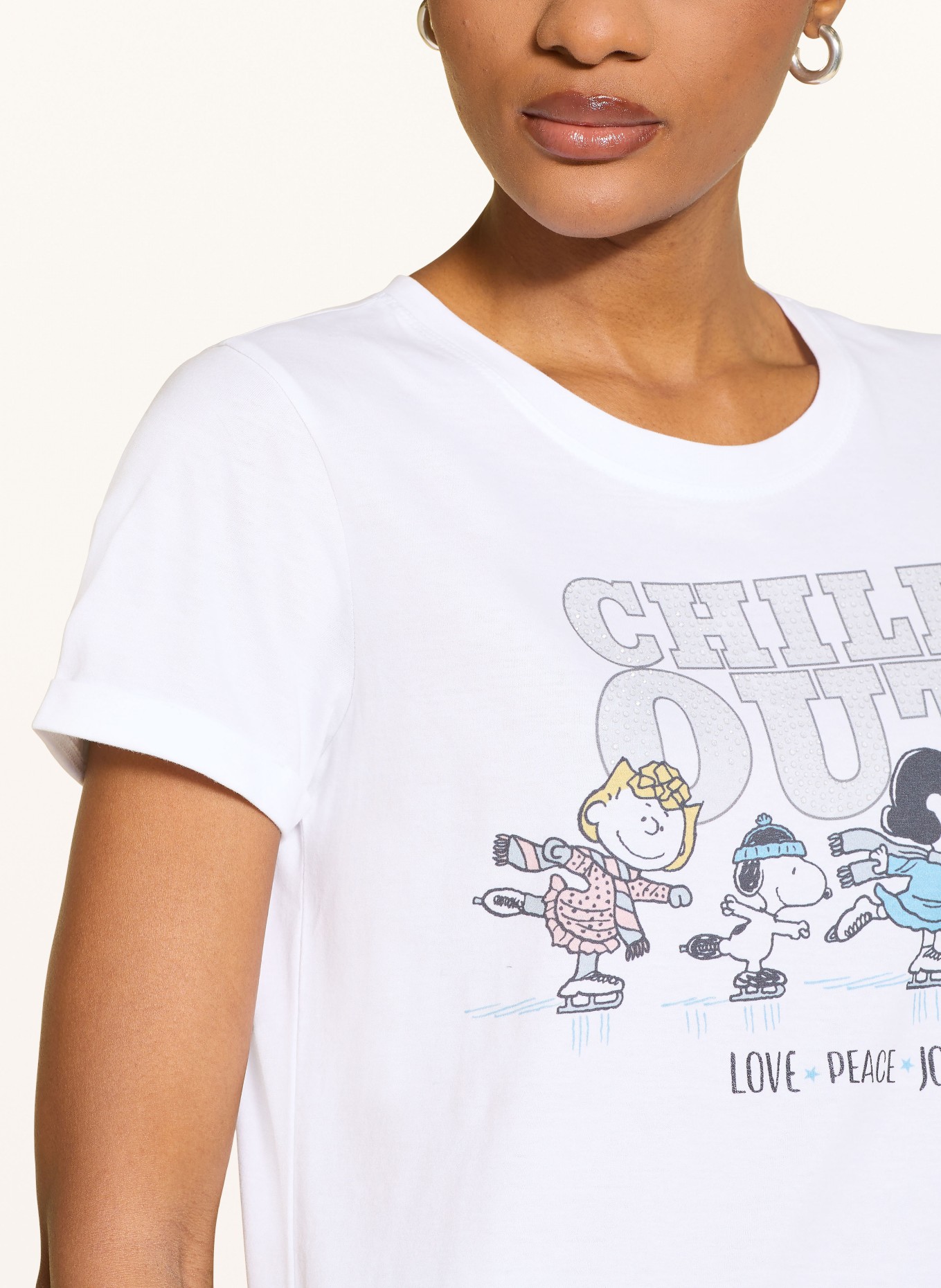 Princess GOES HOLLYWOOD T-Shirt mit Schmucksteinen: WEISS / BLAU / SCHWARZ