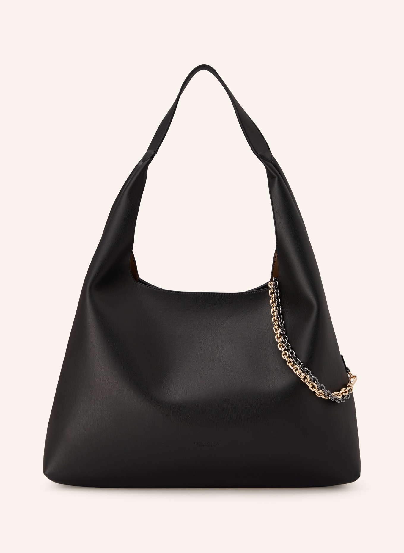 SEIDENFELT Beuteltasche LAINIO LARGE: SCHWARZ / GOLD