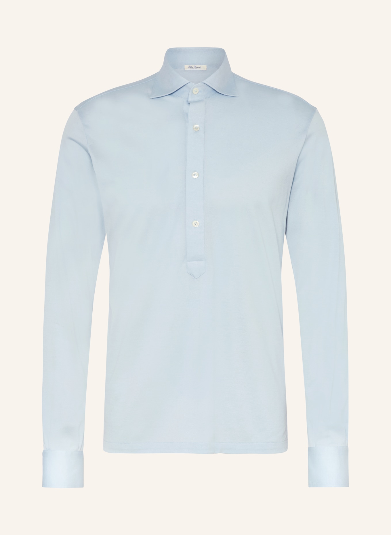 Stefan Brandt Piqué-Hemd LUCIEL Regular Fit: HELLBLAU