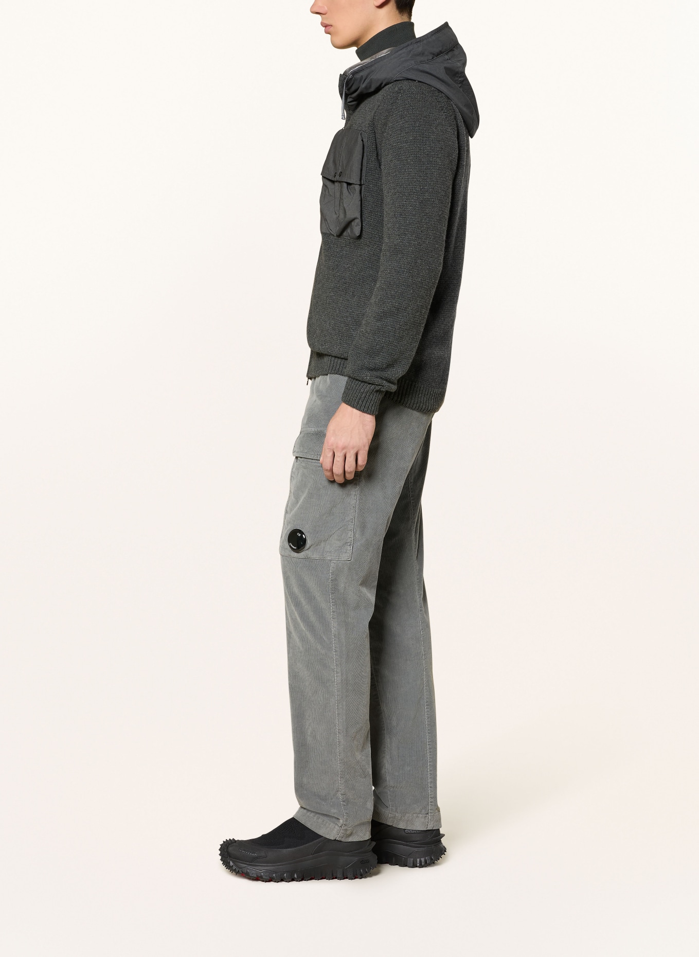 C.P. COMPANY Strickjacke: DUNKELGRAU