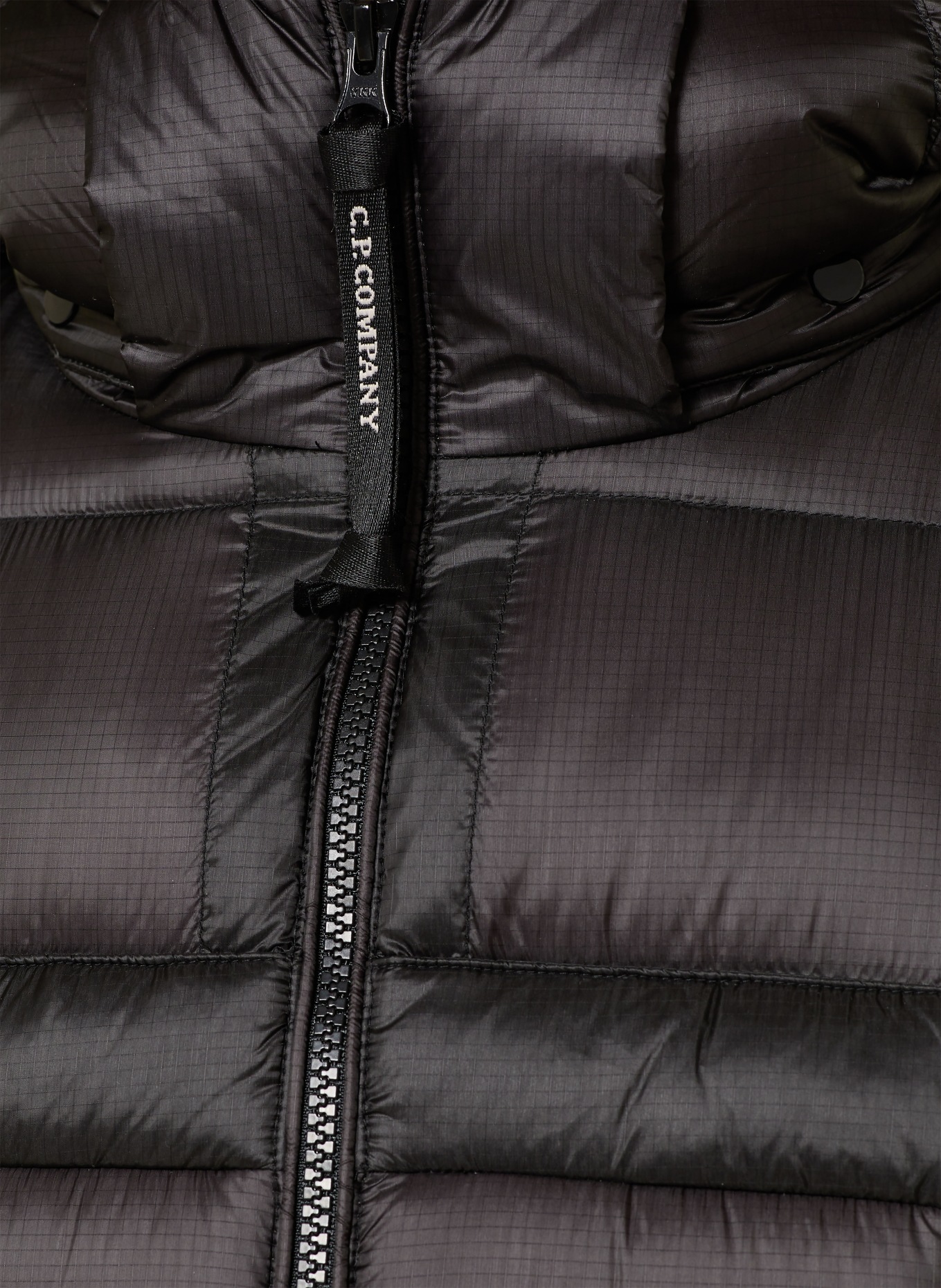 C.P. COMPANY Steppjacke im Materialmix: SCHWARZ