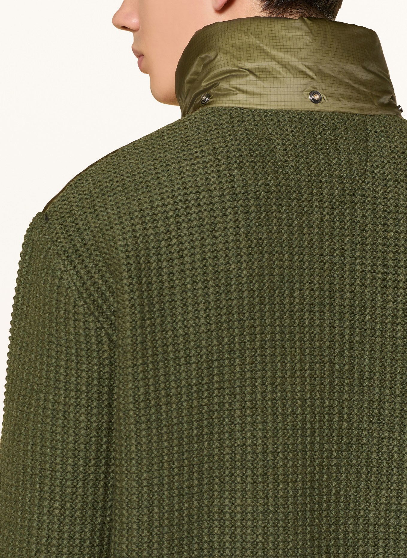 C.P. COMPANY Steppjacke im Materialmix: OLIV