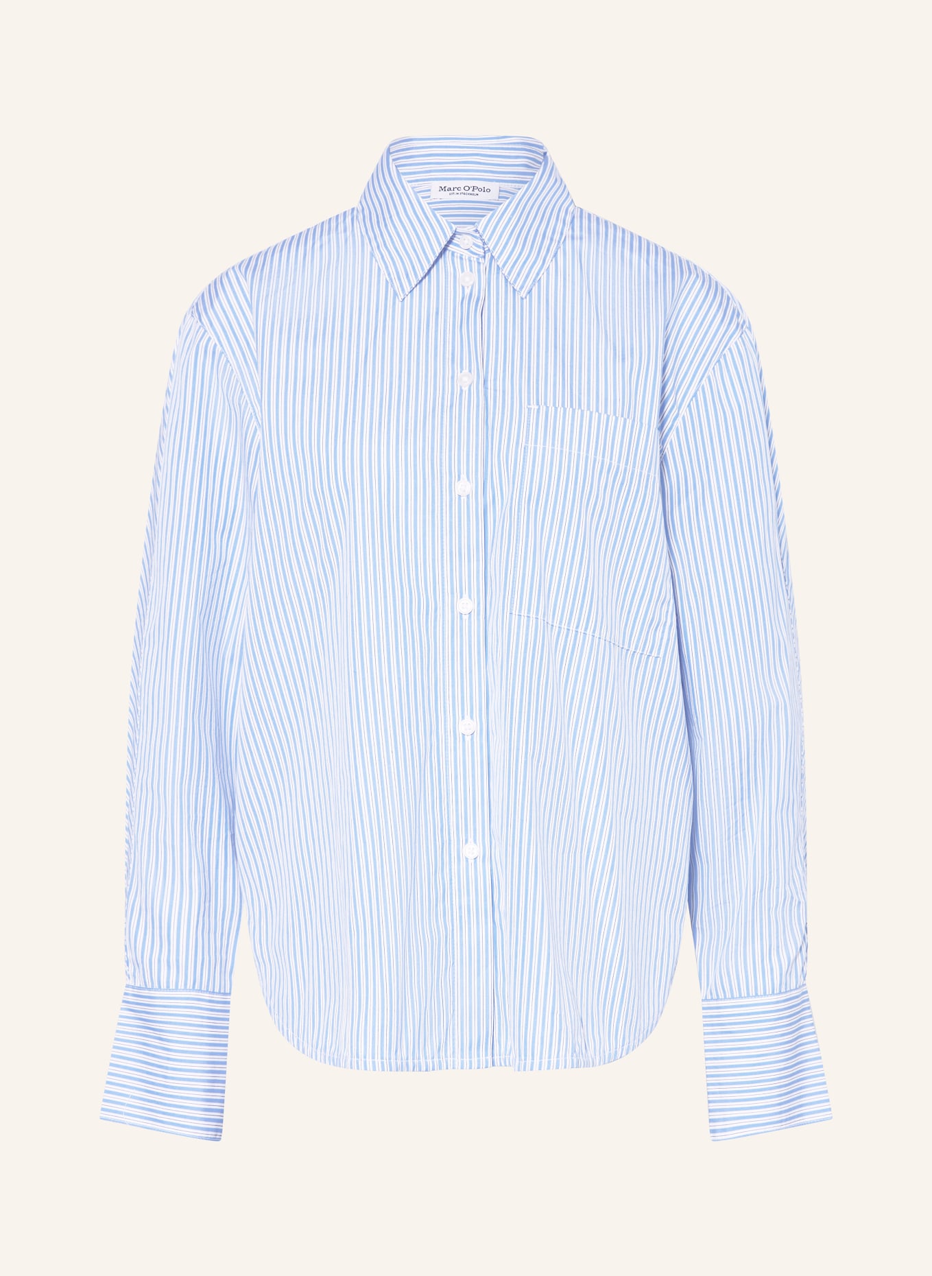 Marc O'Polo Hemdbluse: HELLBLAU / WEISS / SCHWARZ