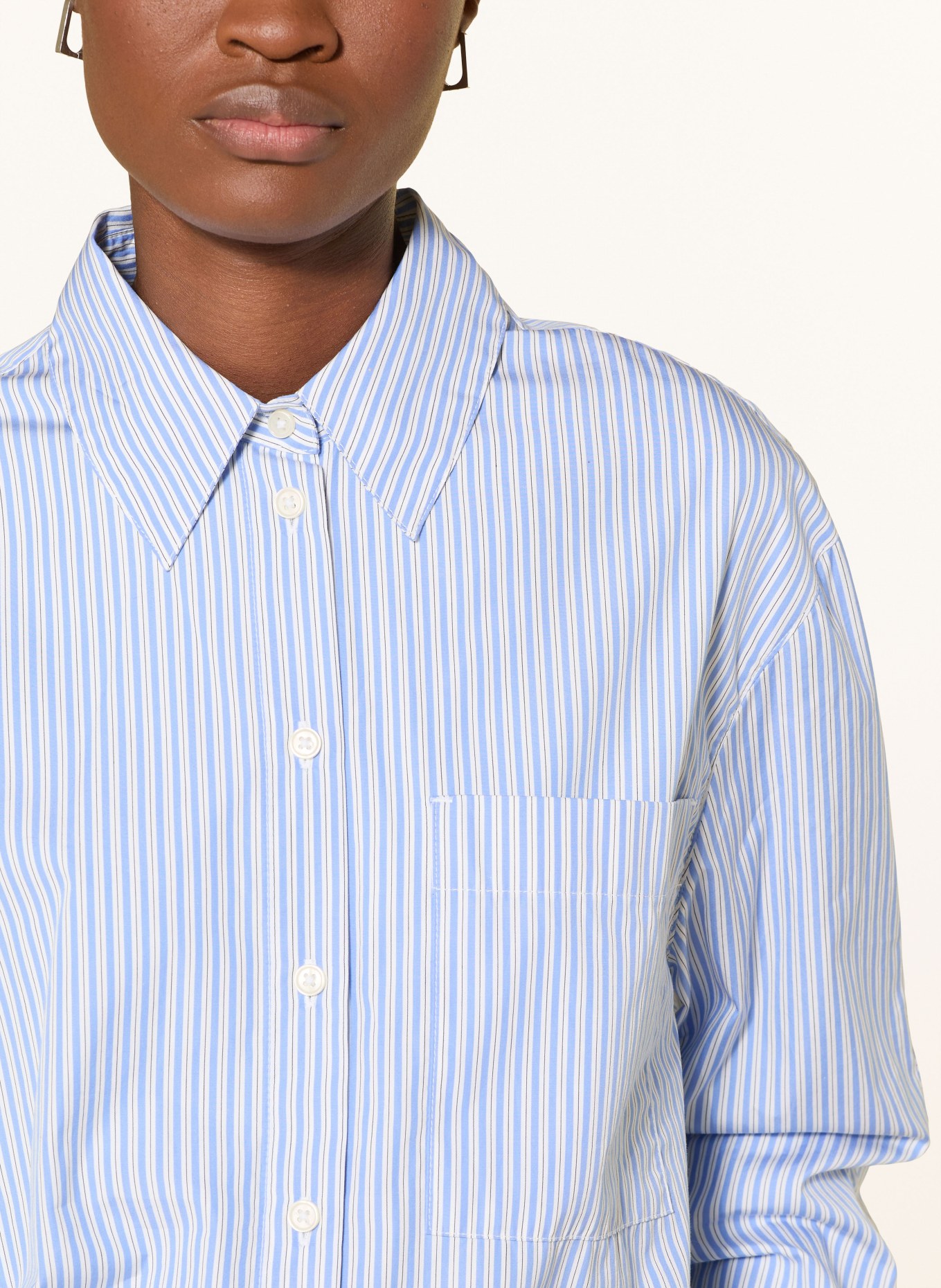 Marc O'Polo Hemdbluse: HELLBLAU / WEISS / SCHWARZ