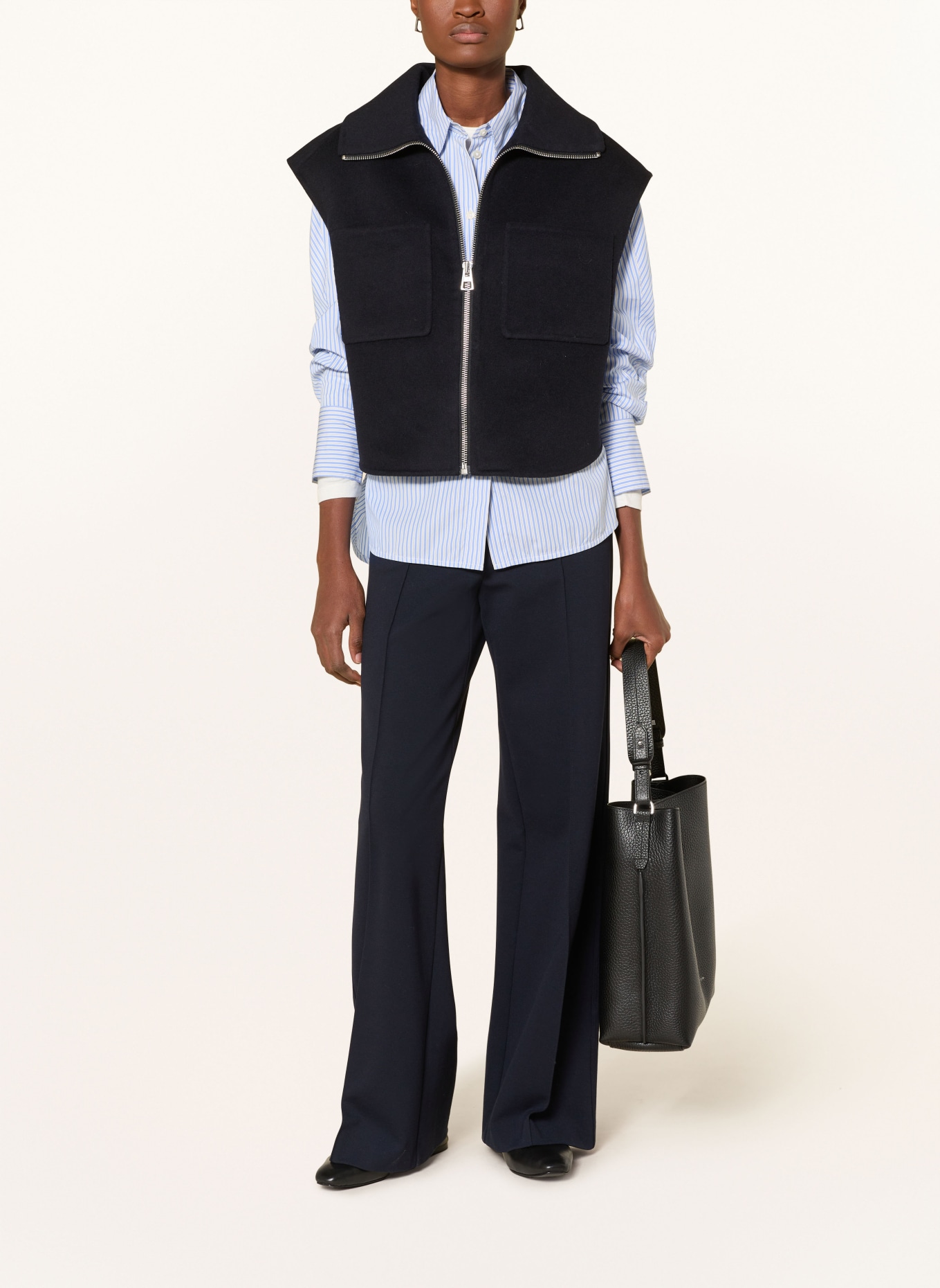 Marc O'Polo Hemdbluse: HELLBLAU / WEISS / SCHWARZ