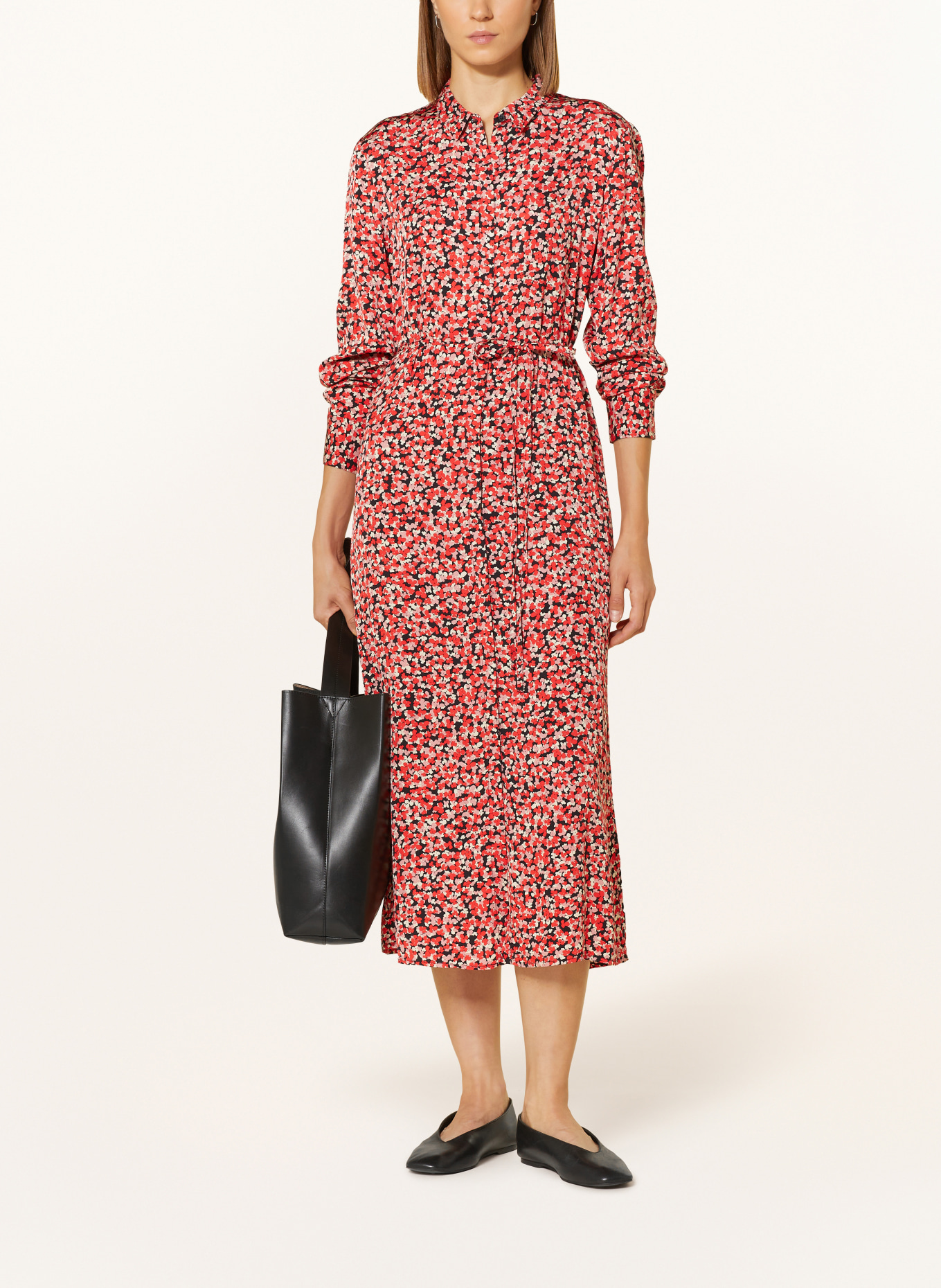 Marc O'Polo Hemdblusenkleid: ROT / WEISS / SCHWARZ