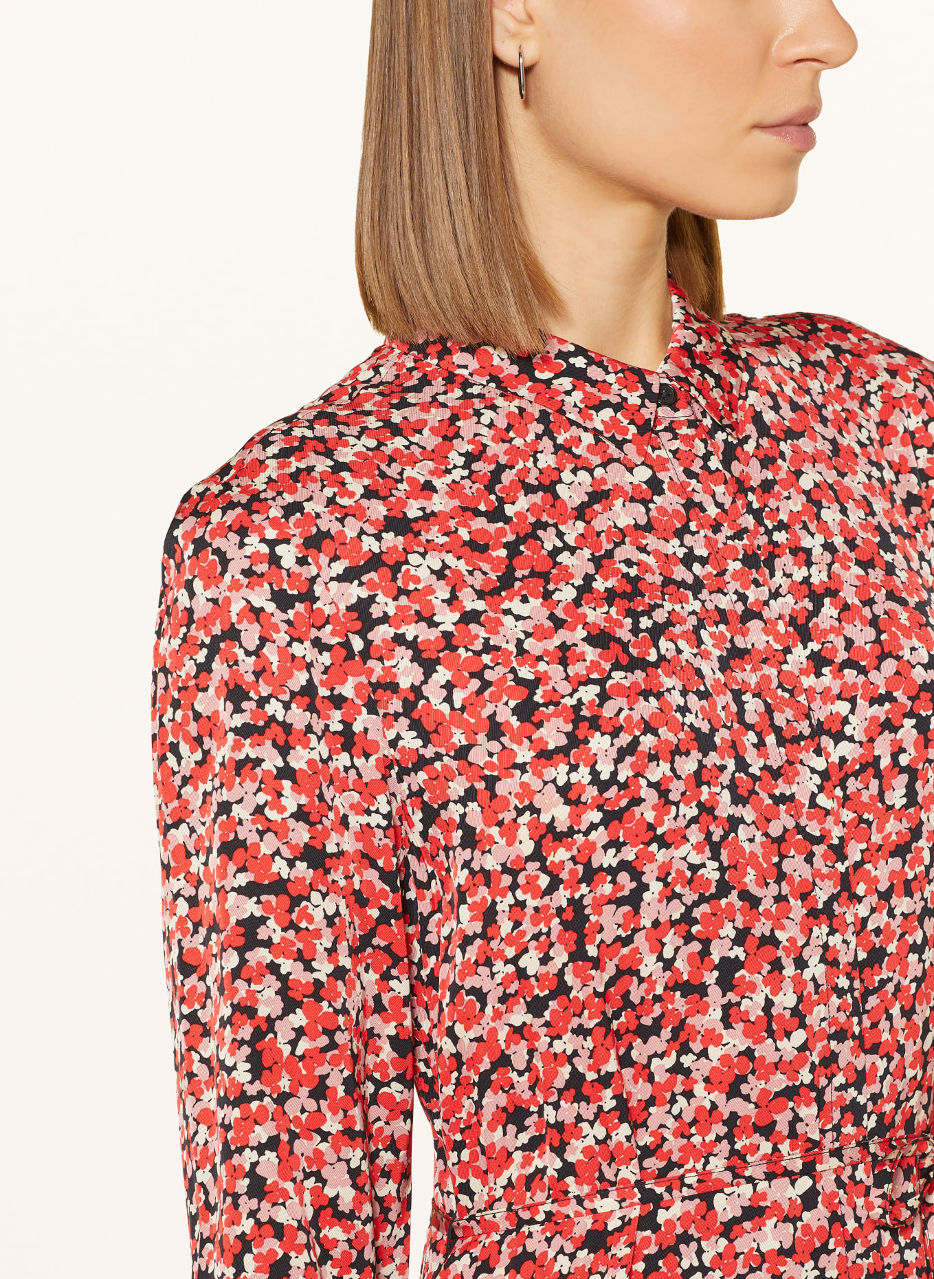 Marc O'Polo Hemdblusenkleid: ROT / WEISS / SCHWARZ