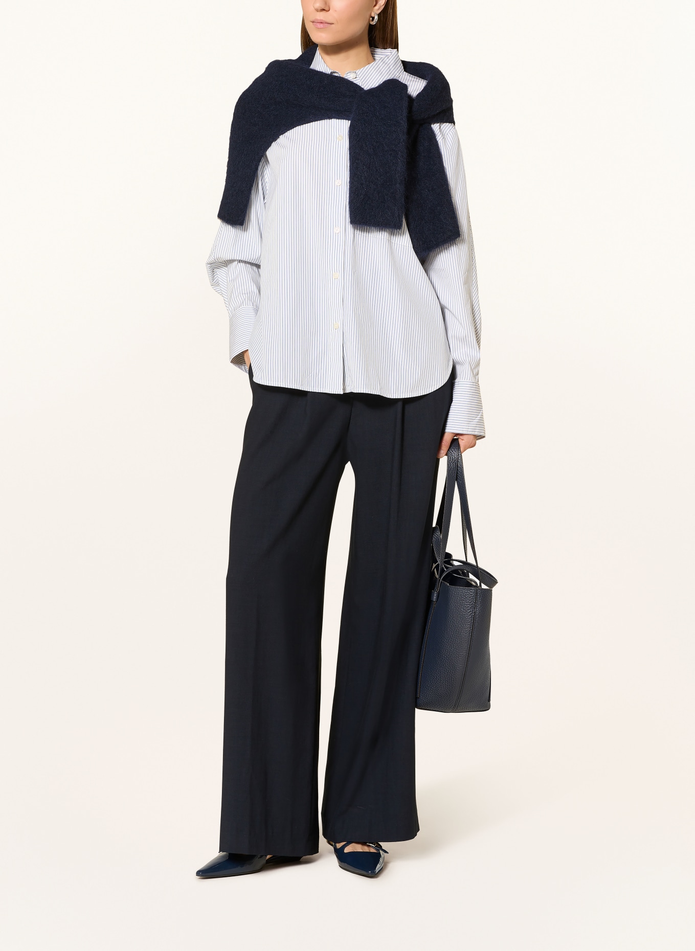 Marc O'Polo Hemdbluse: BLAU / DUNKELBLAU / WEISS